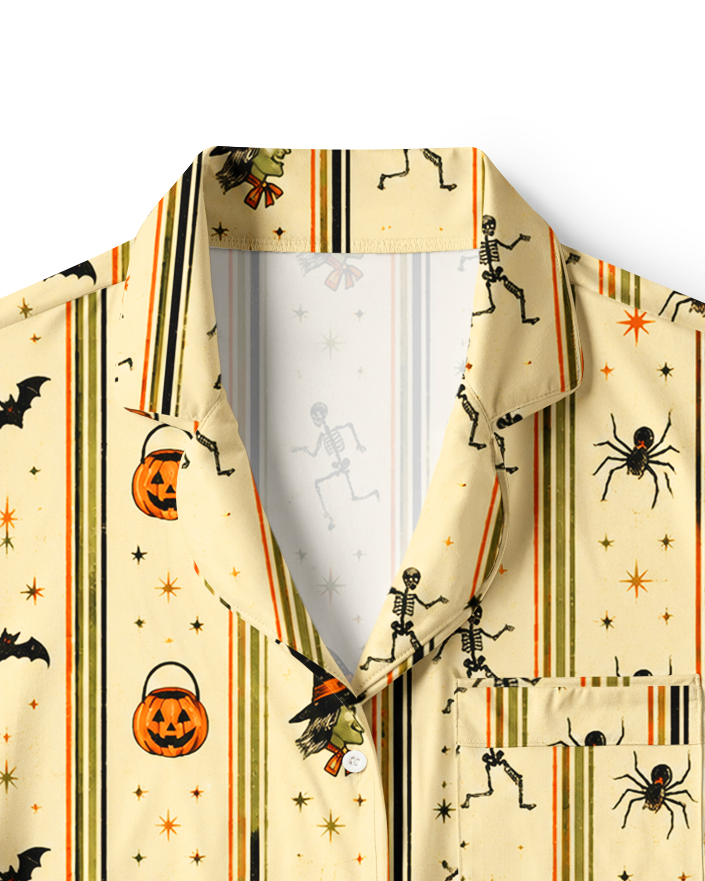 TheRetroTee Witchy Skeleton Vintage Pajama Set