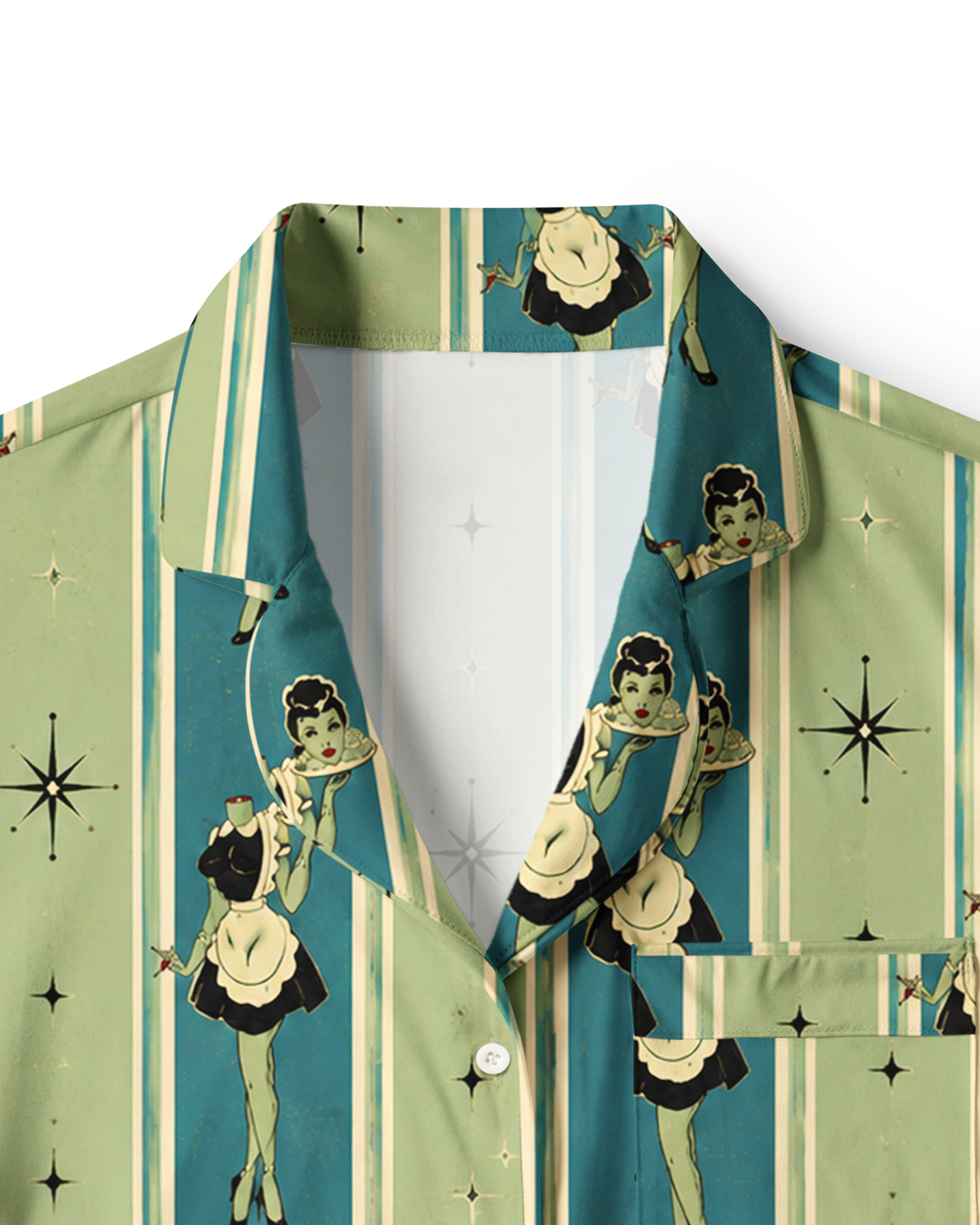 TheRetroTee Zombie Maid Vintage Pajama Set