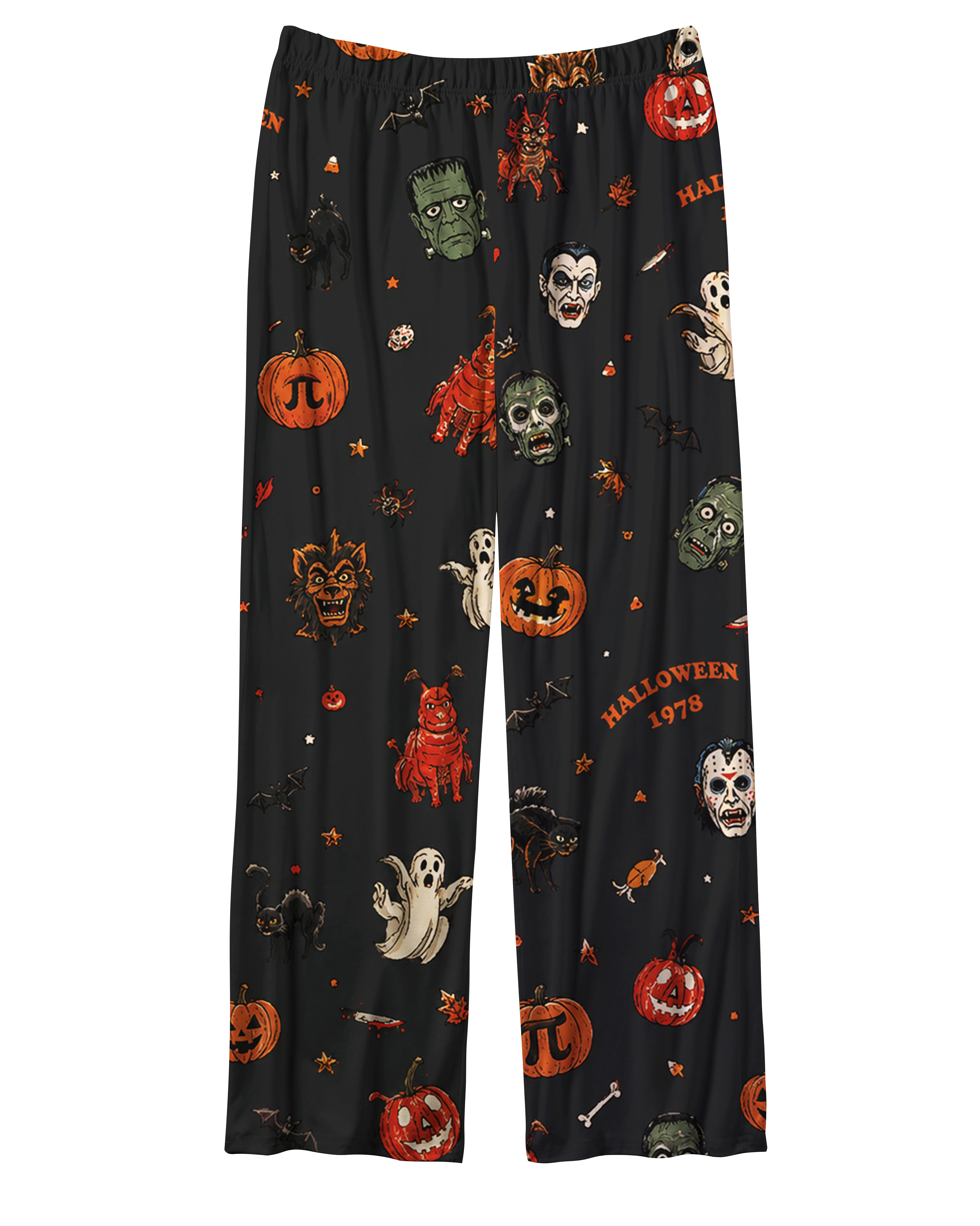 TheRetroTee Black Horror Gang Vintage Pajama Set