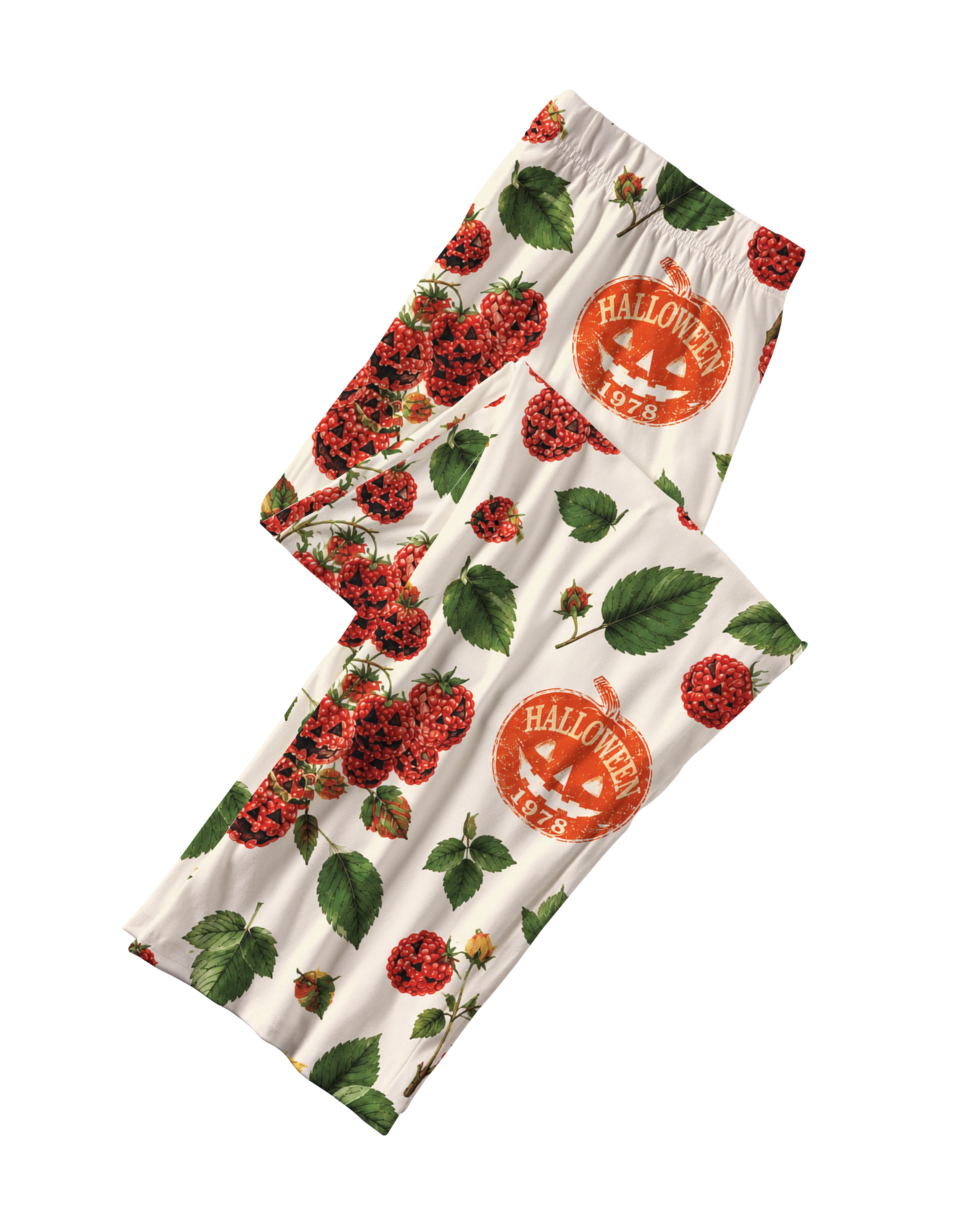 TheRetroTee Raspberry Halloween Vintage Pajama Set