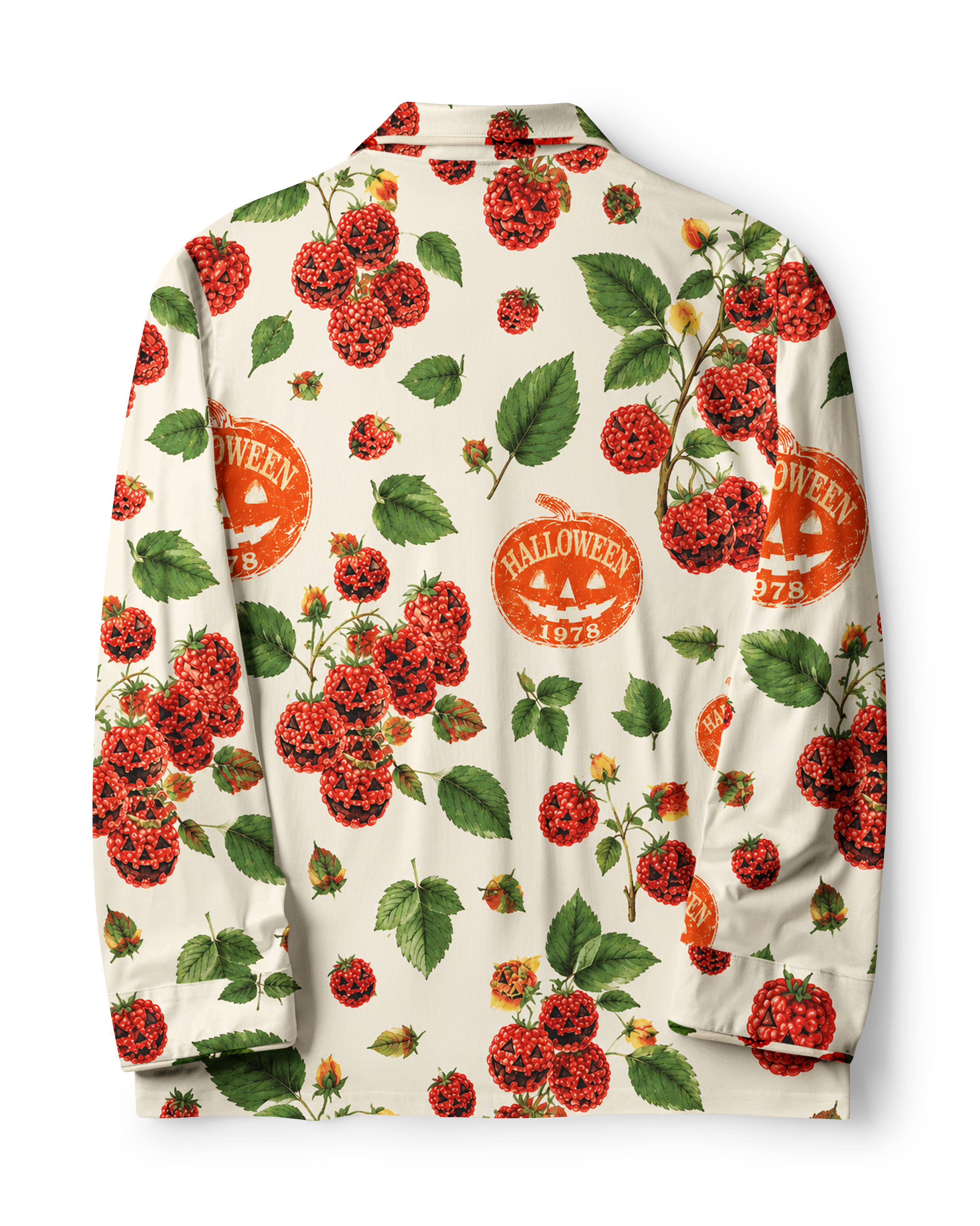 TheRetroTee Raspberry Halloween Vintage Pajama Set