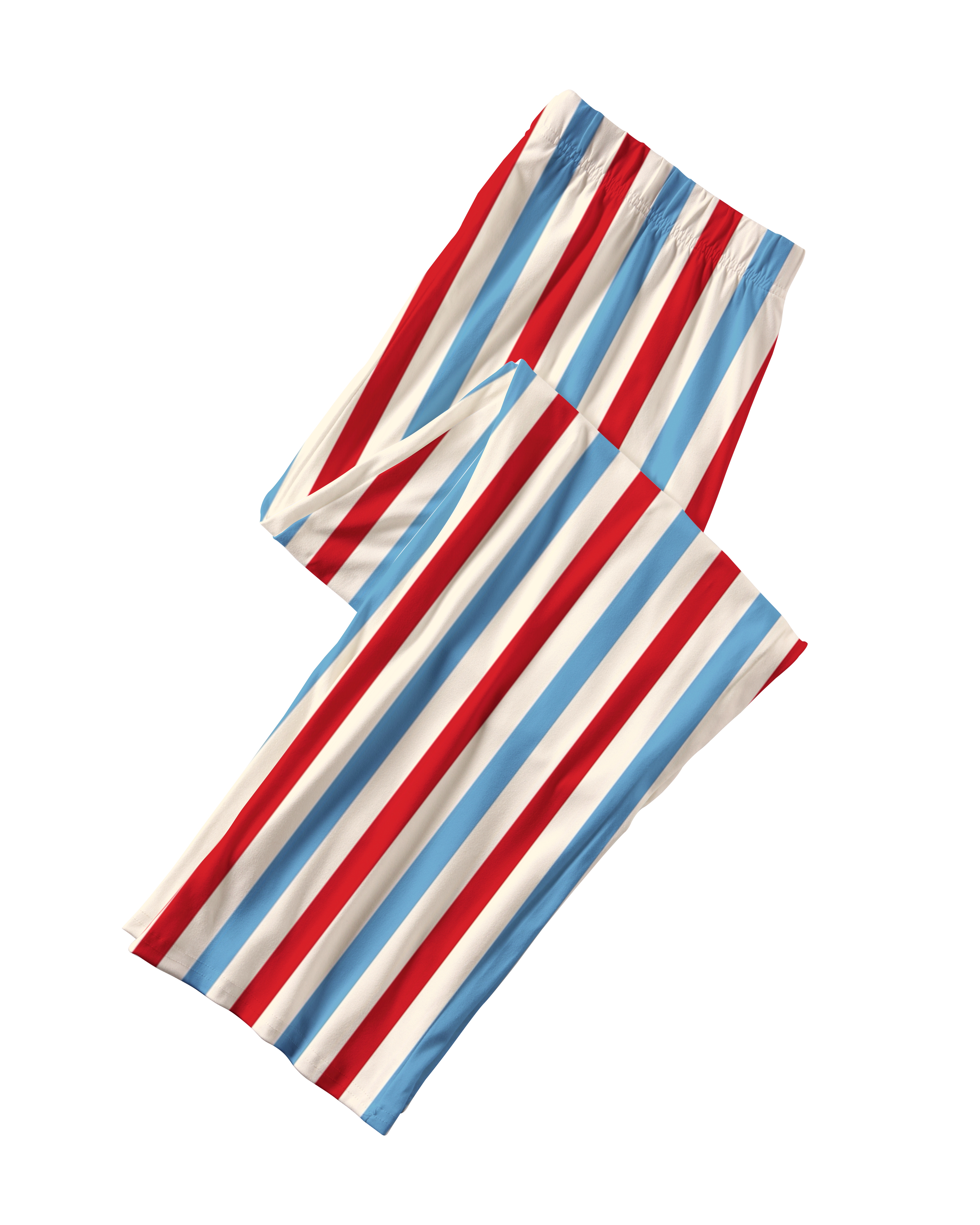 TheRetroTee Red Blue Stripe Vintage Pajama Set