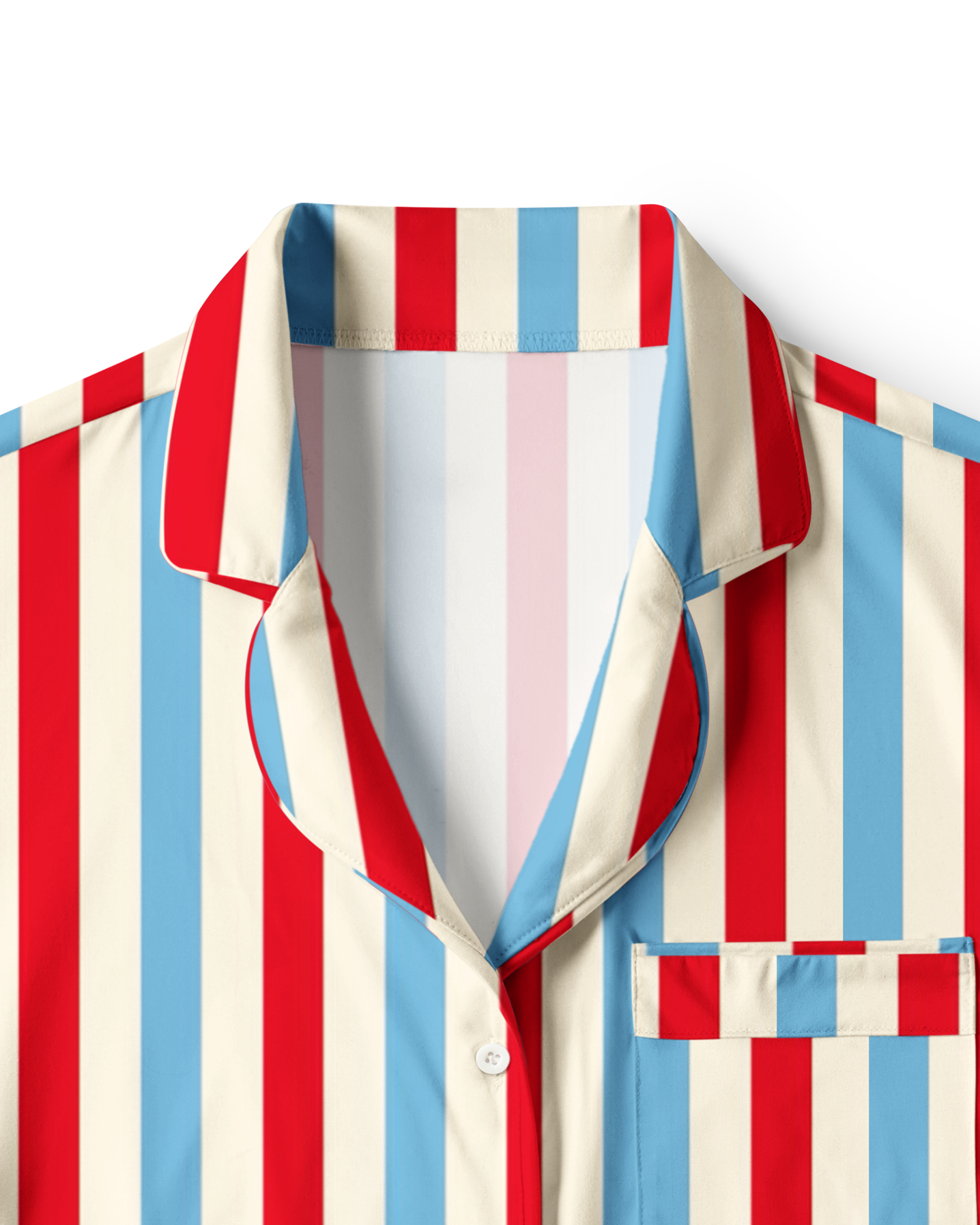 TheRetroTee Red Blue Stripe Vintage Pajama Set