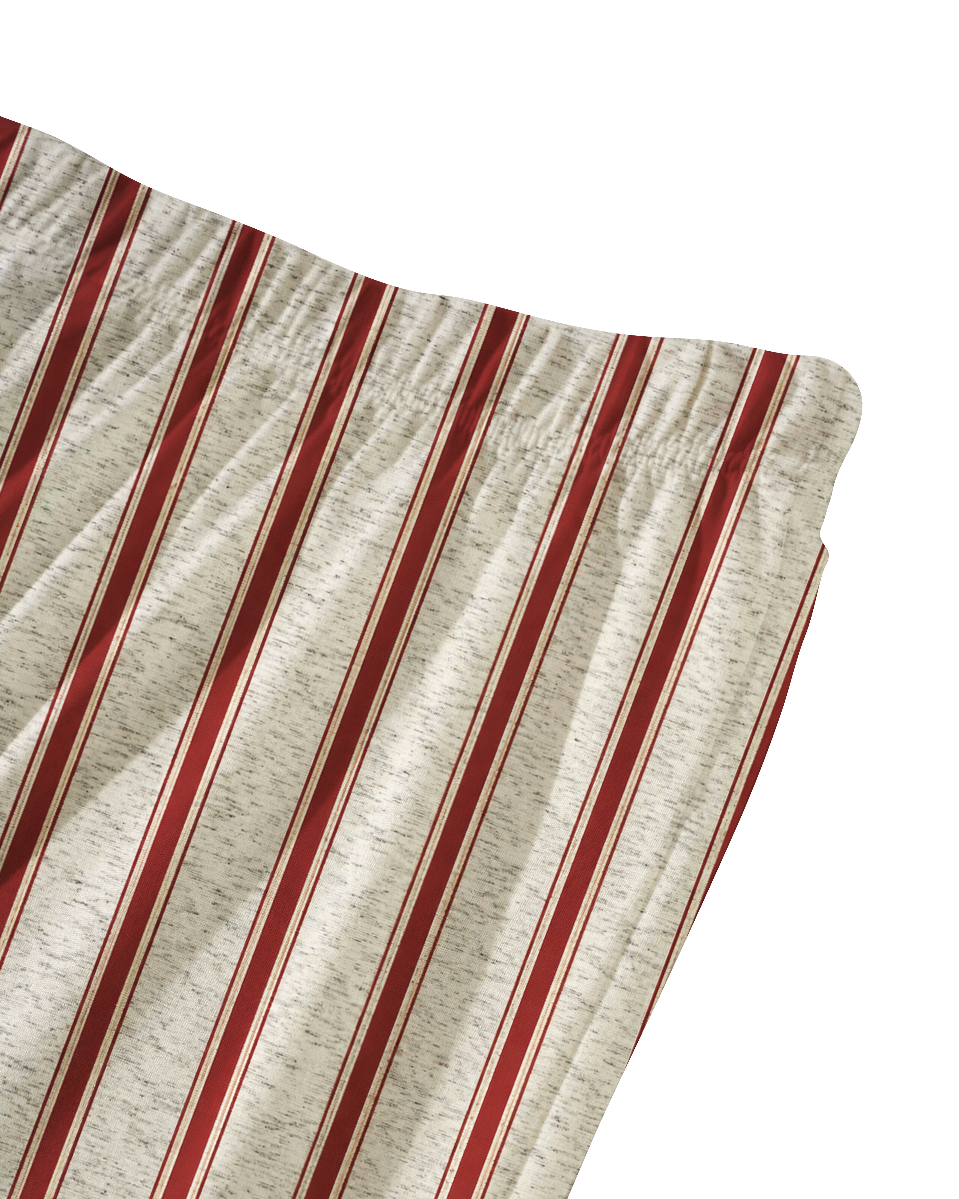 TheRetroTee Heather Red Stripe Vintage Pajama Set