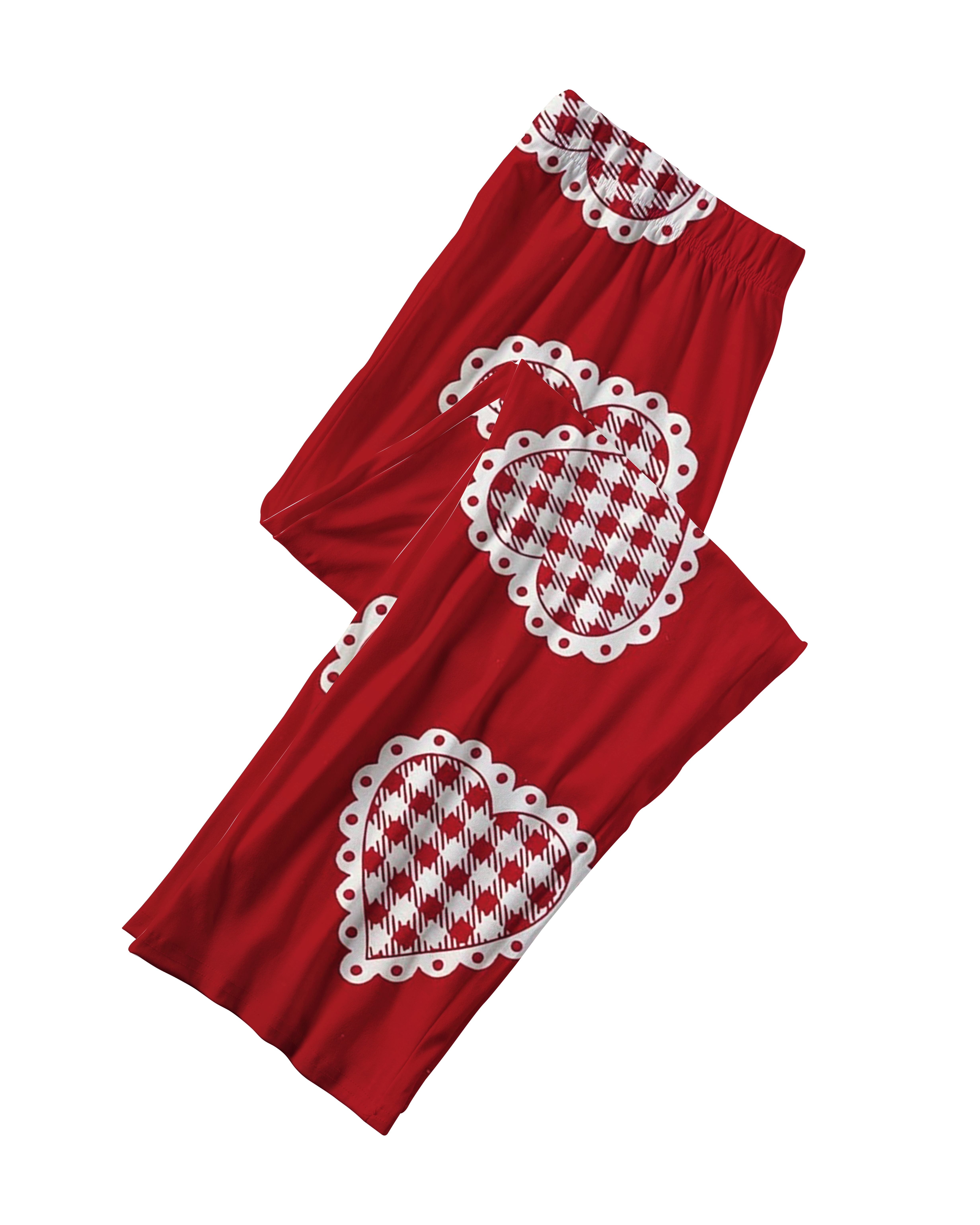 TheRetroTee Retro Valentine Heart Vintage Pajama Set
