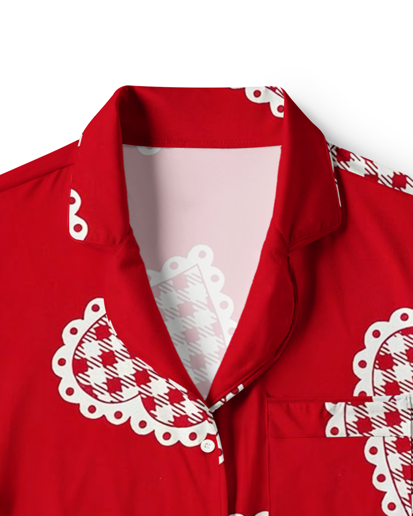 TheRetroTee Retro Valentine Heart Vintage Pajama Set