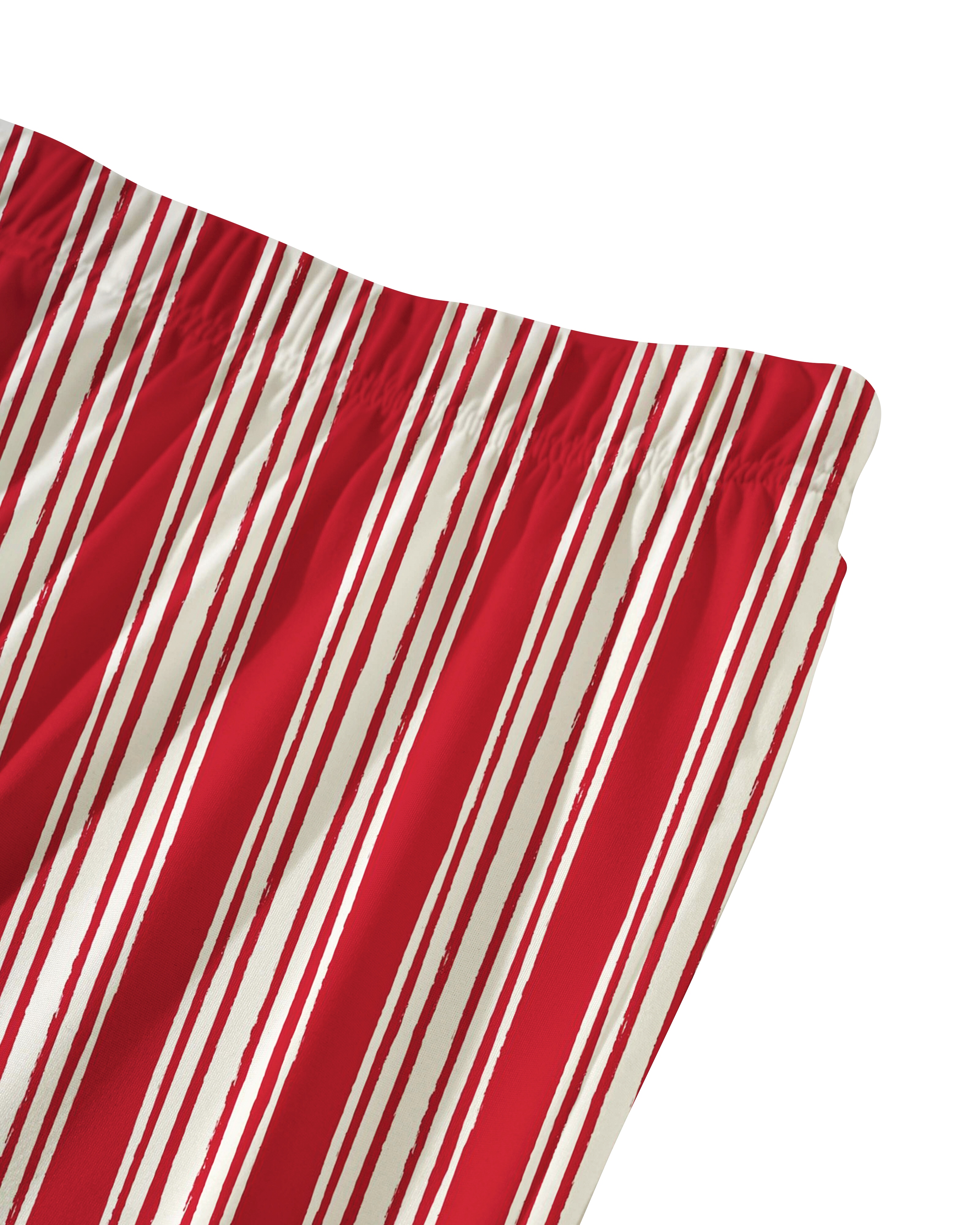 TheRetroTee Forest Cream Stripe Vintage Pajama Se