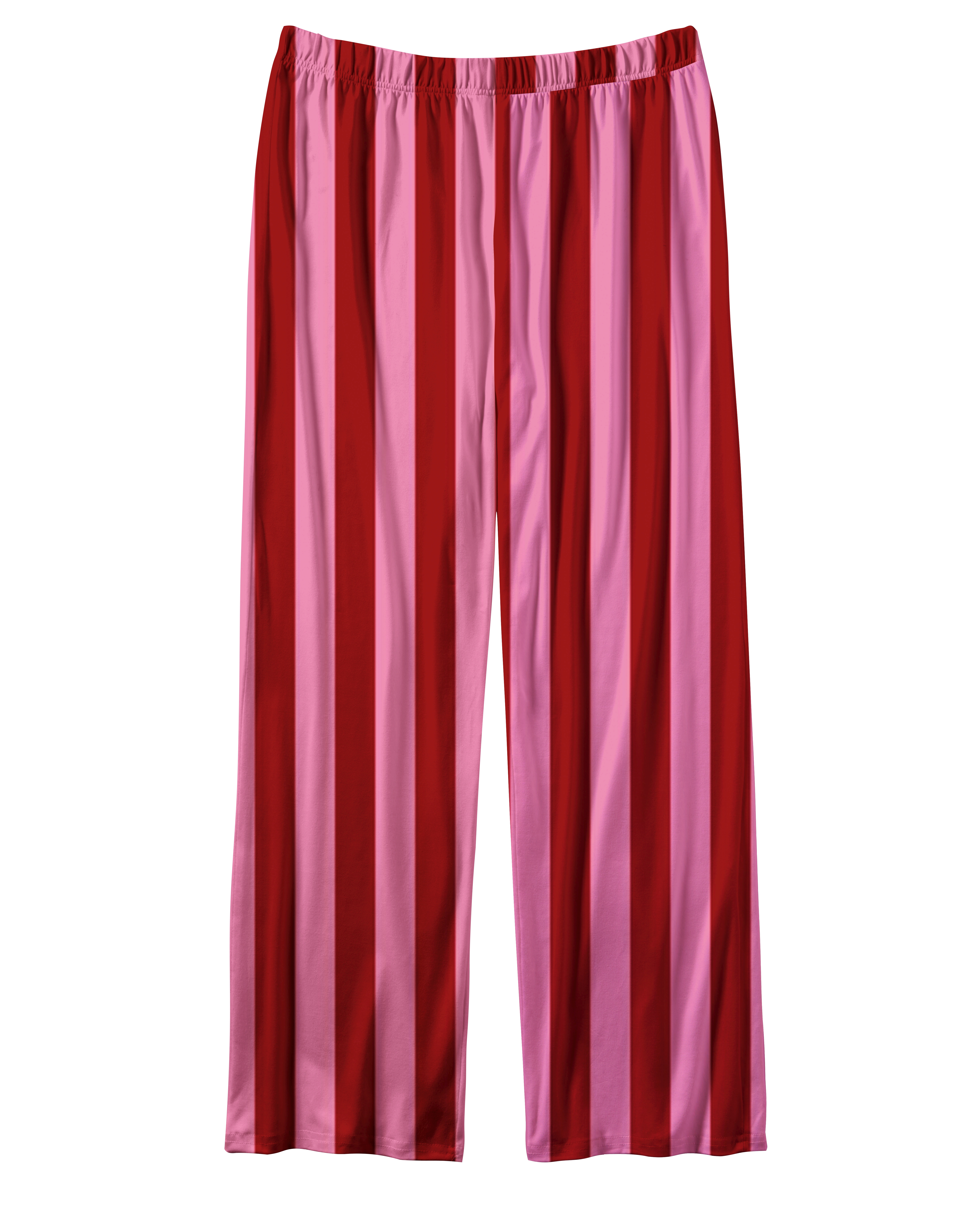 TheRetroTee Pink Red Candy Stripe Vintage Pajama Set