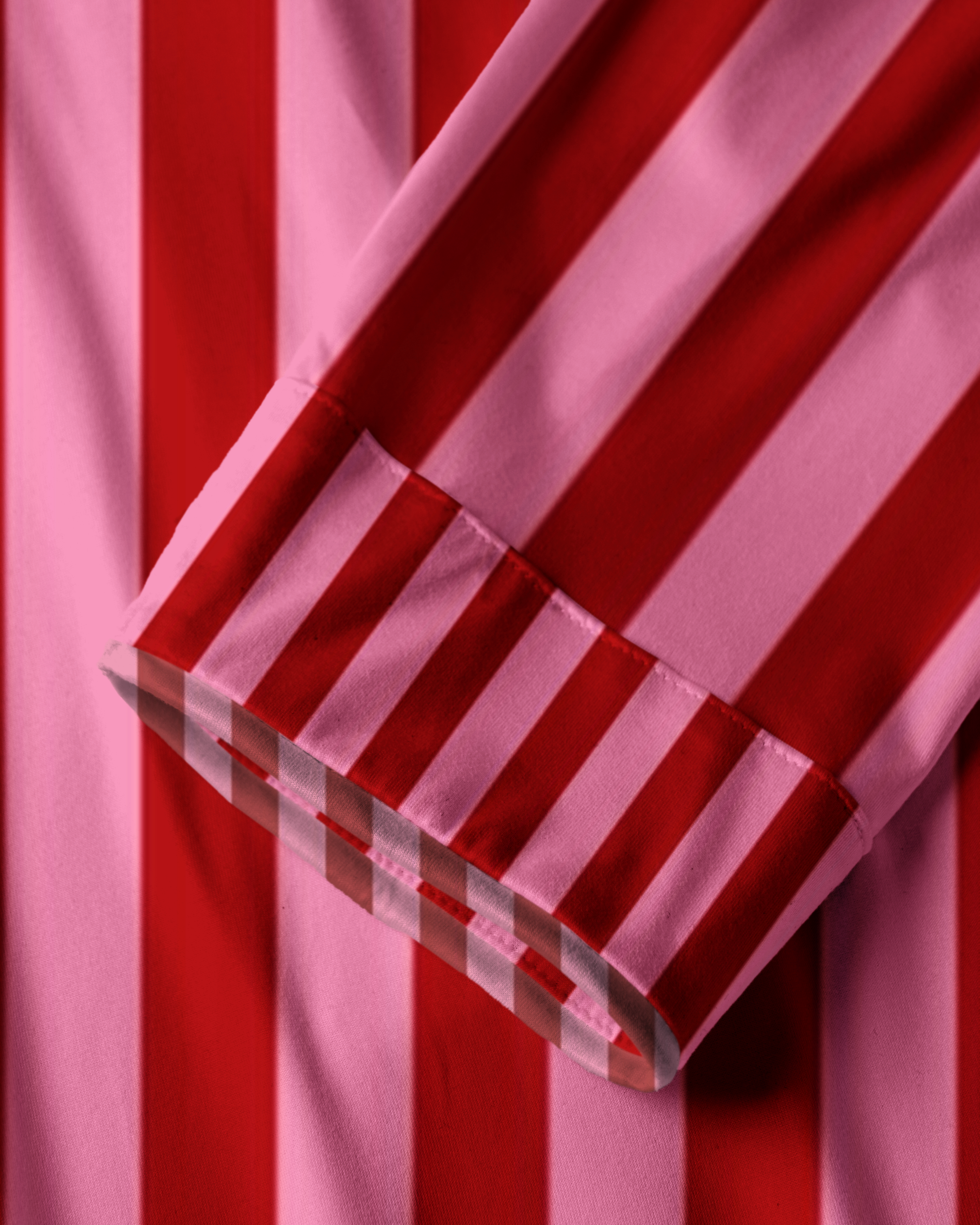 TheRetroTee Pink Red Candy Stripe Vintage Pajama Set