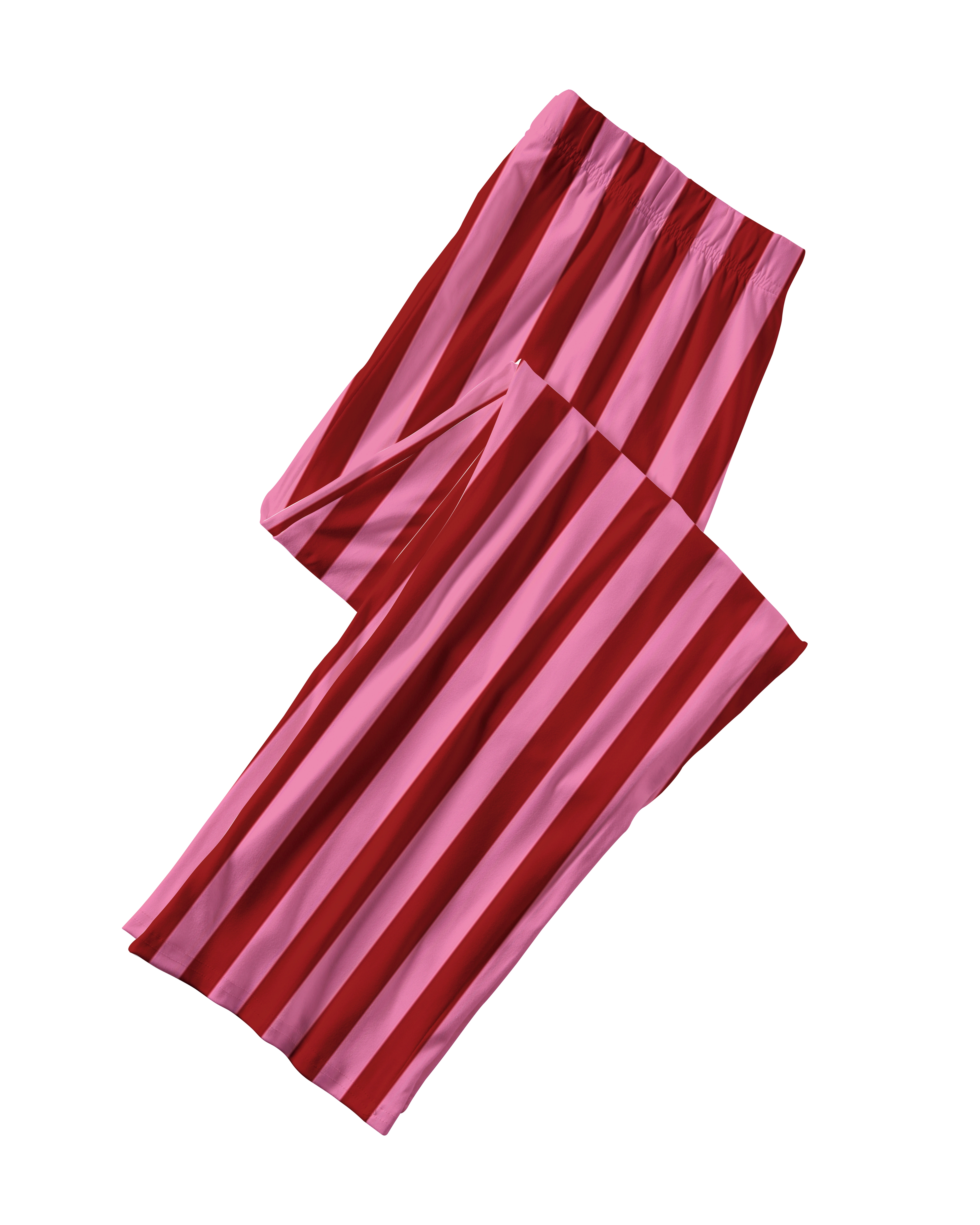 TheRetroTee Pink Red Candy Stripe Vintage Pajama Set