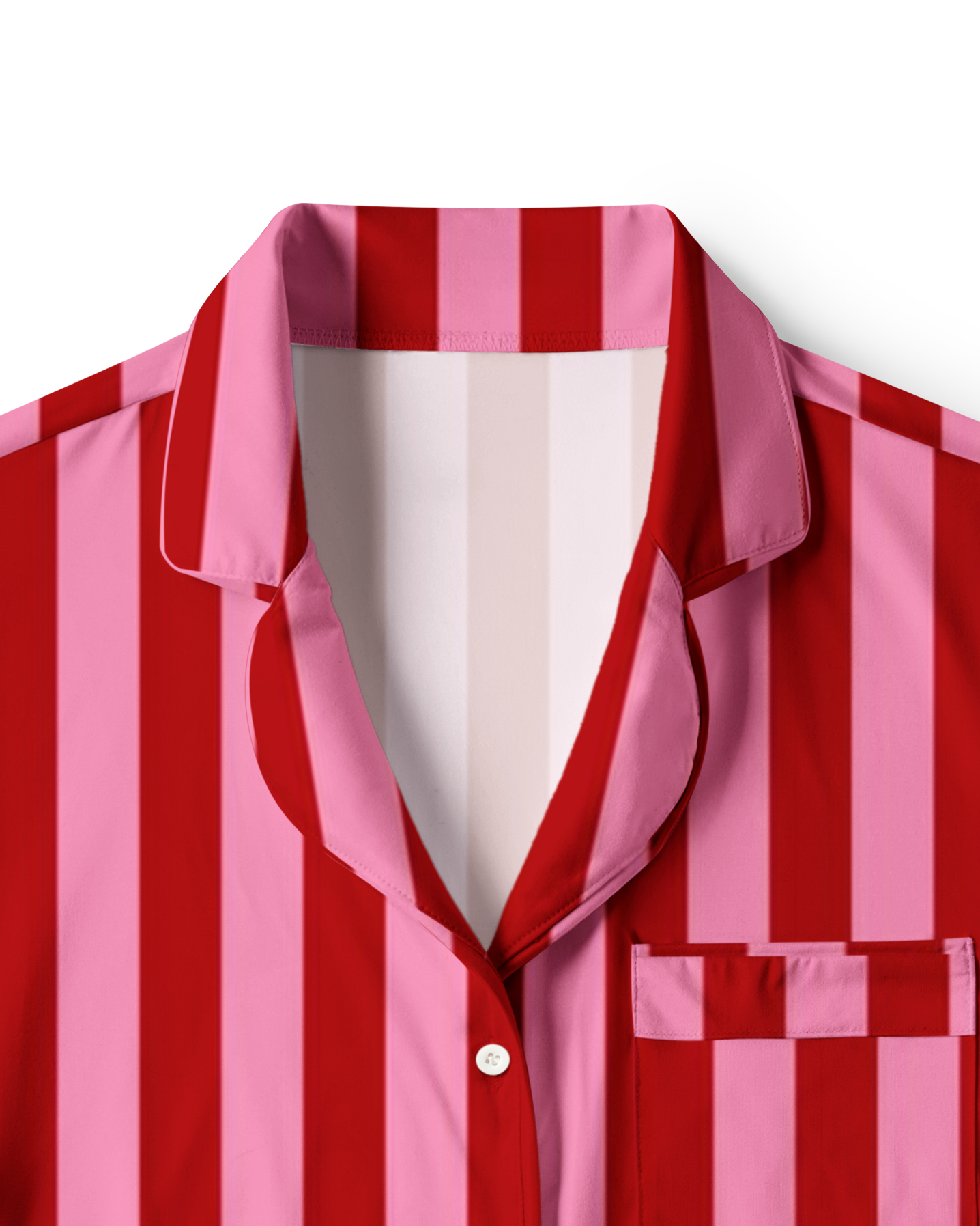 TheRetroTee Pink Red Candy Stripe Vintage Pajama Set
