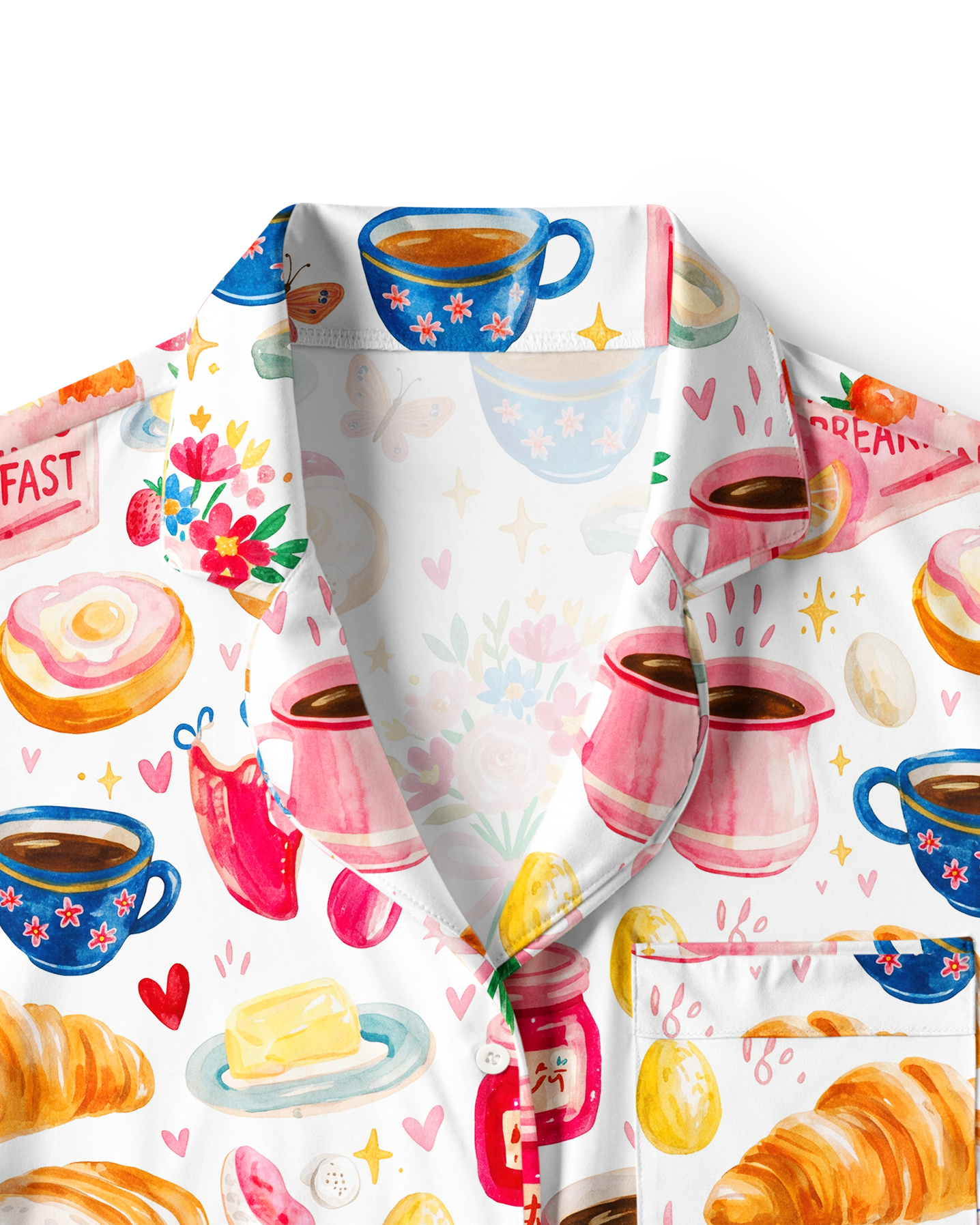 TheRetroTee Sunday Brunch Feast Vintage Pajama Set