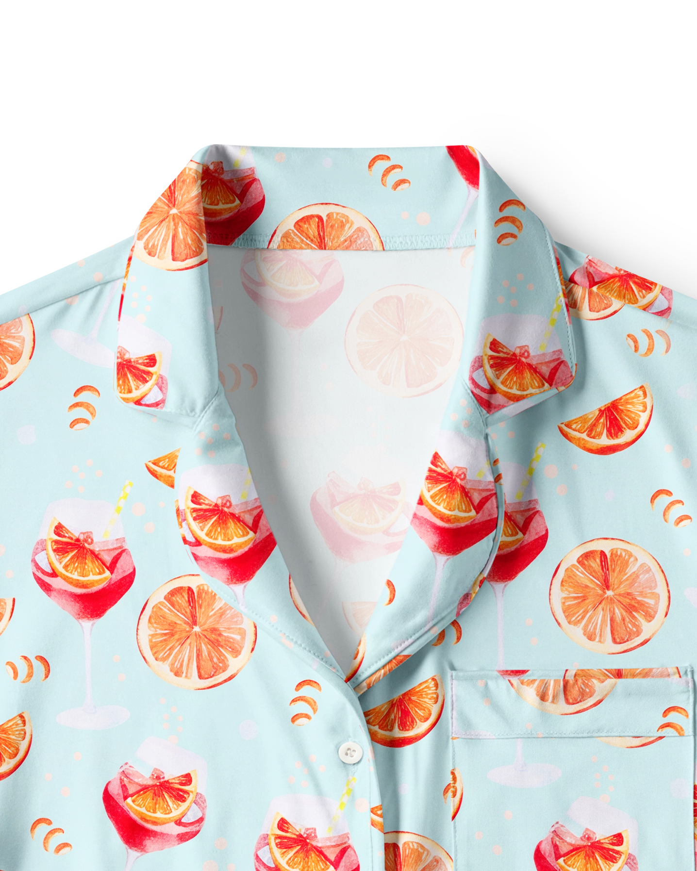 TheRetroTee Aperol Spritz Citrus Vintage Pajama Set