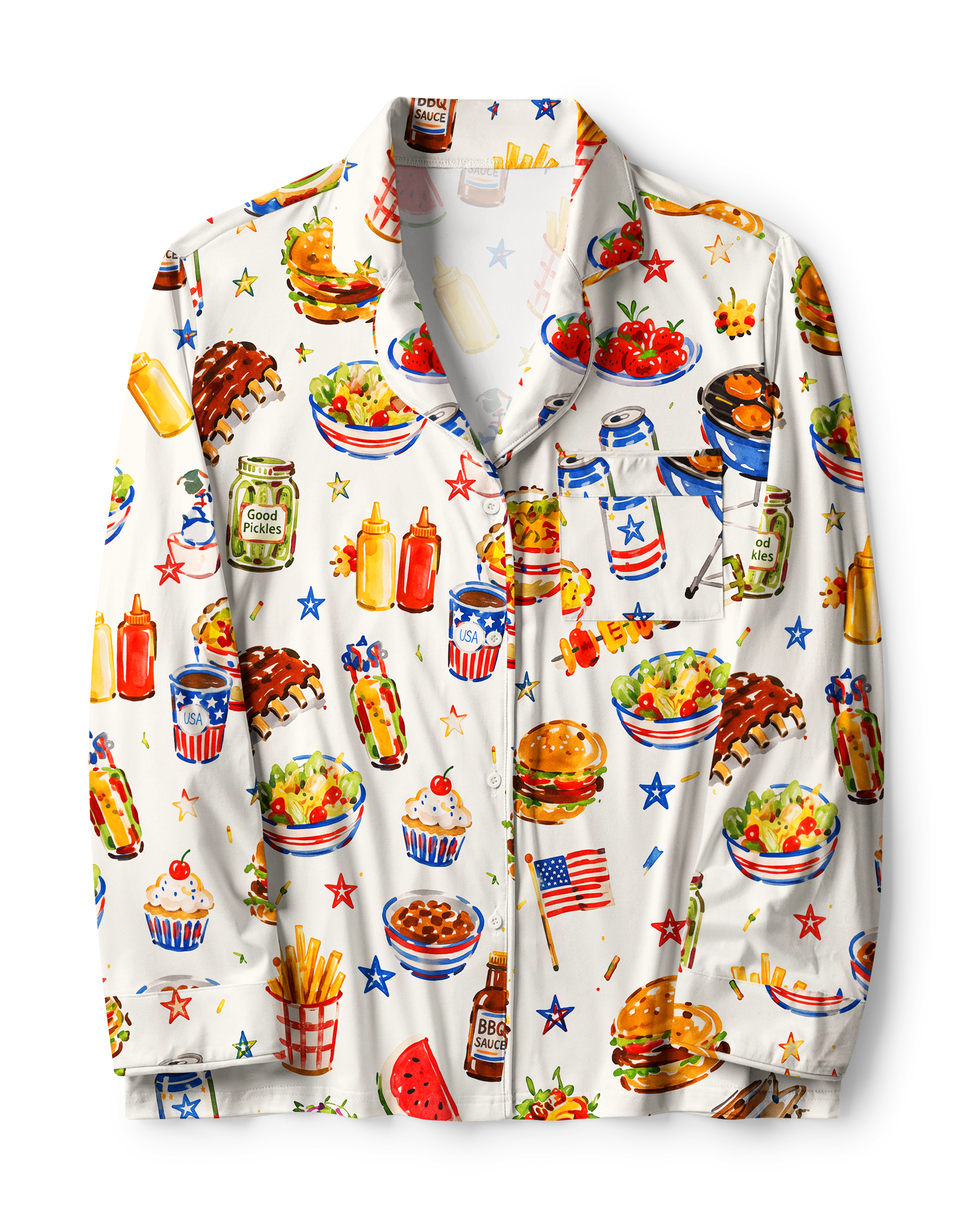 TheRetroTee Summer BBQ Picnic Vintage Pajama Set