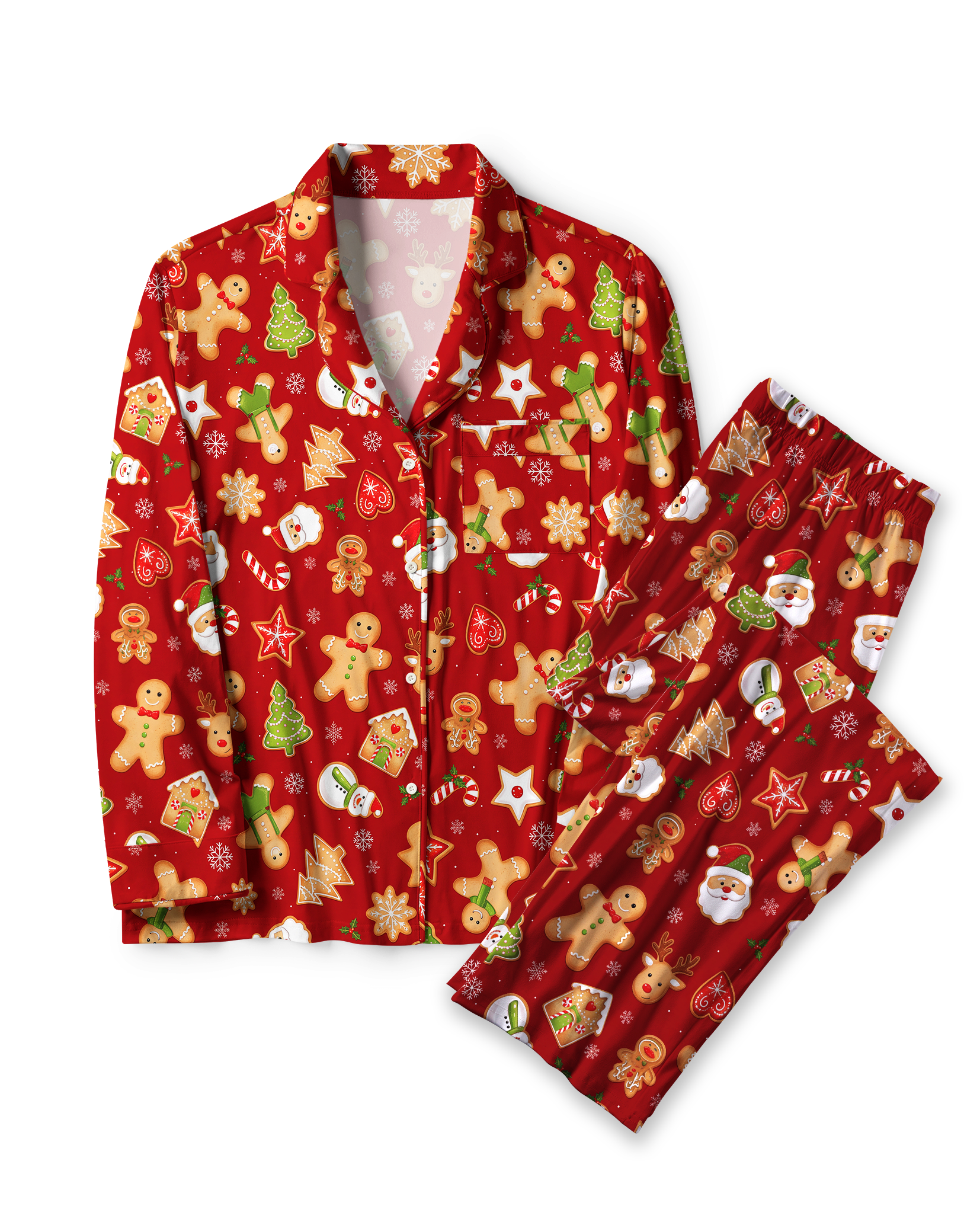 TheRetroTee Gingerbread Cookies  Vintage Pajama Set