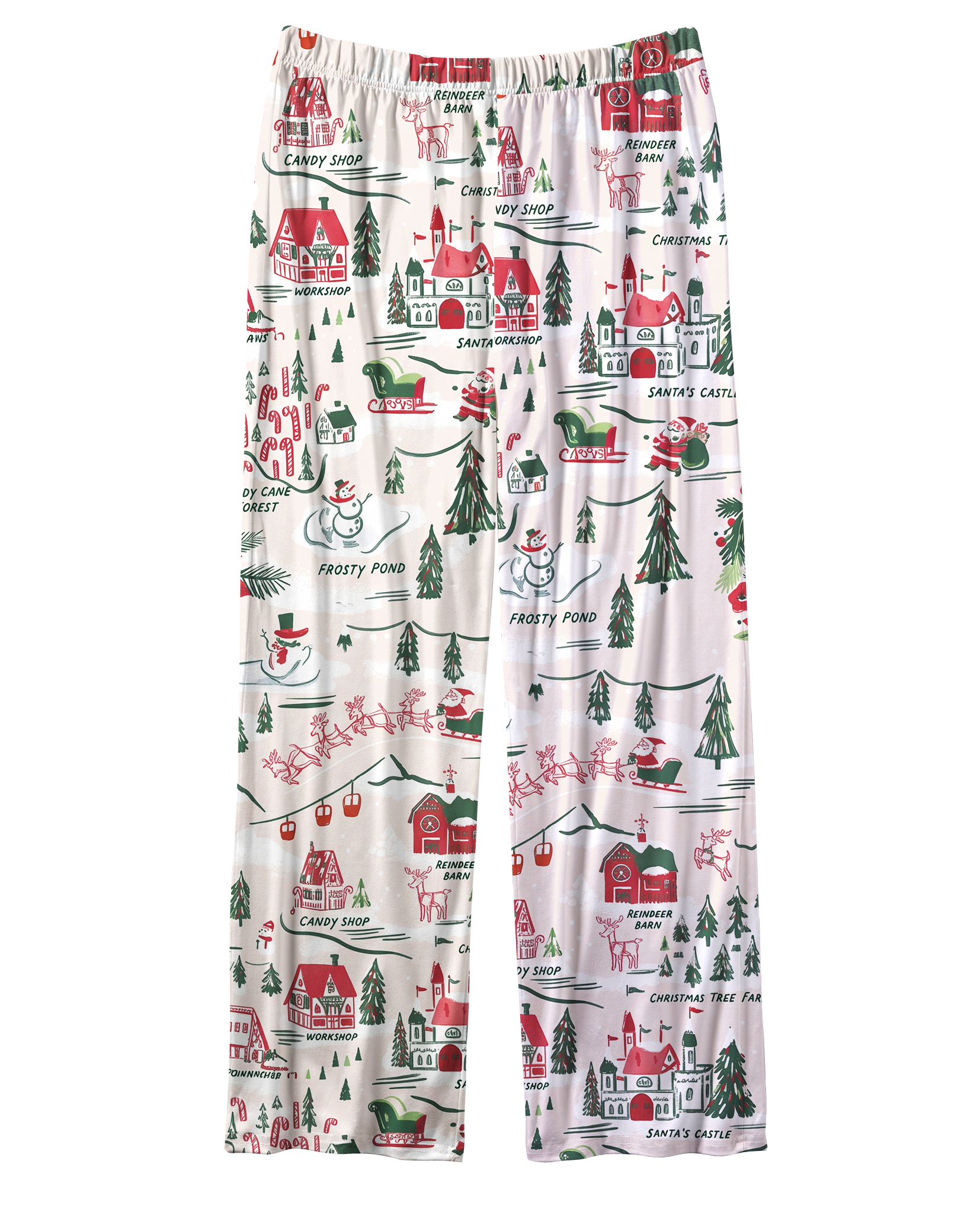 TheRetroTee North Pole Village Vintage Pajama