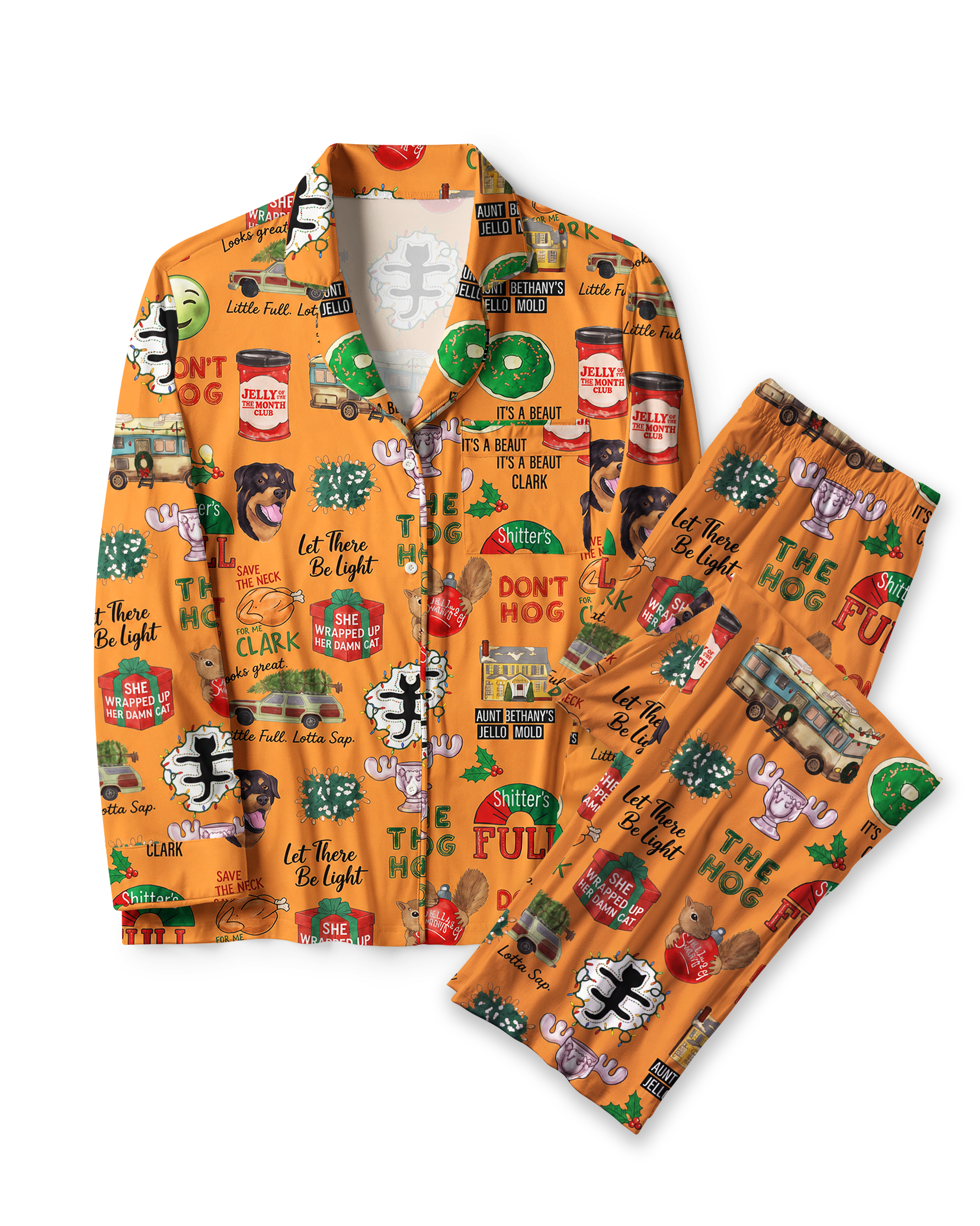 TheRetroTee Xmas Comedy Pop Art Vintage Pajama Set
