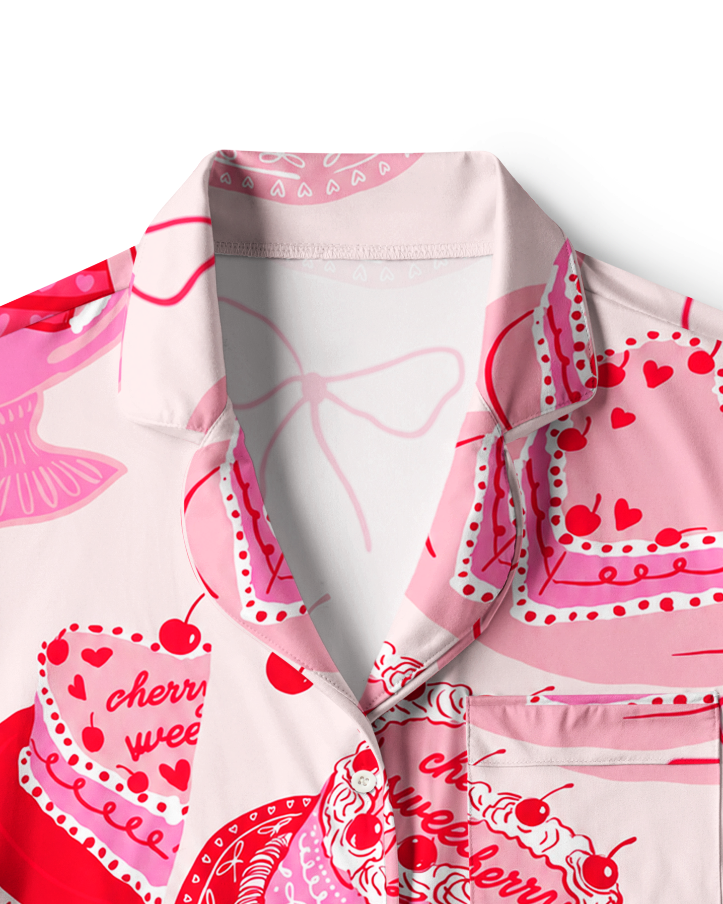 TheRetroTee Cherry Cake Dainty Vintage Pajama Set