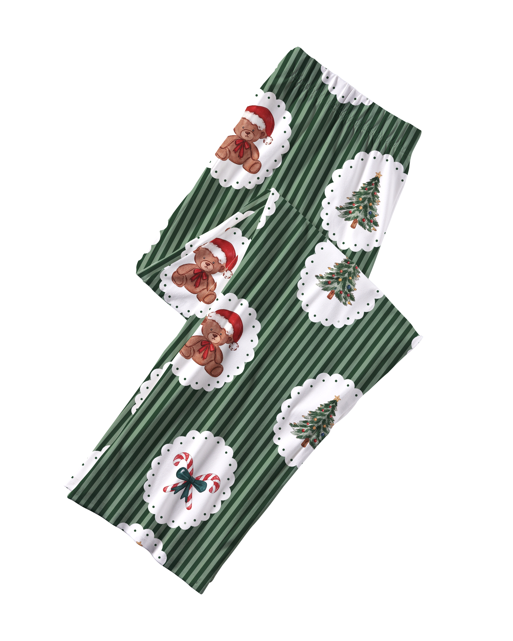 TheRetroTee Doily Christmas Vintage Pajama Set