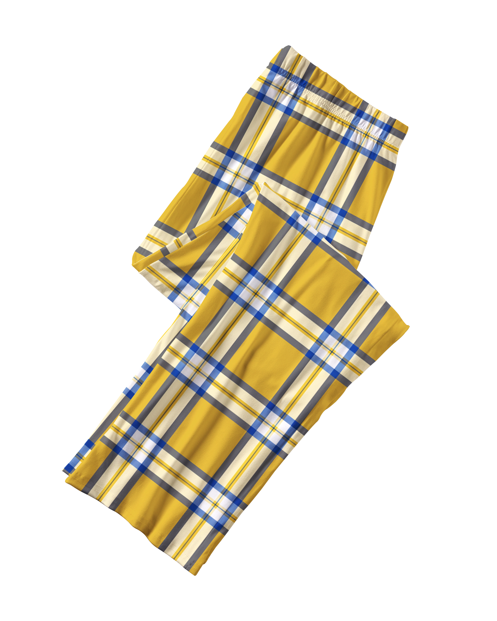TheRetroTee Golden Yellow Tartan Vintage Pajama Set