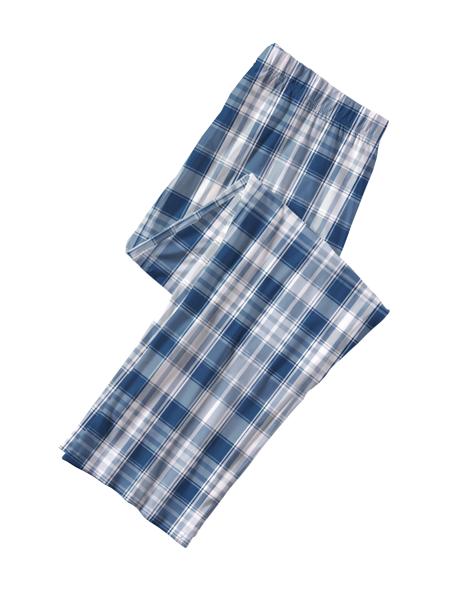 TheRetroTee Ocean Blue Tartan Vintage Pajama Set