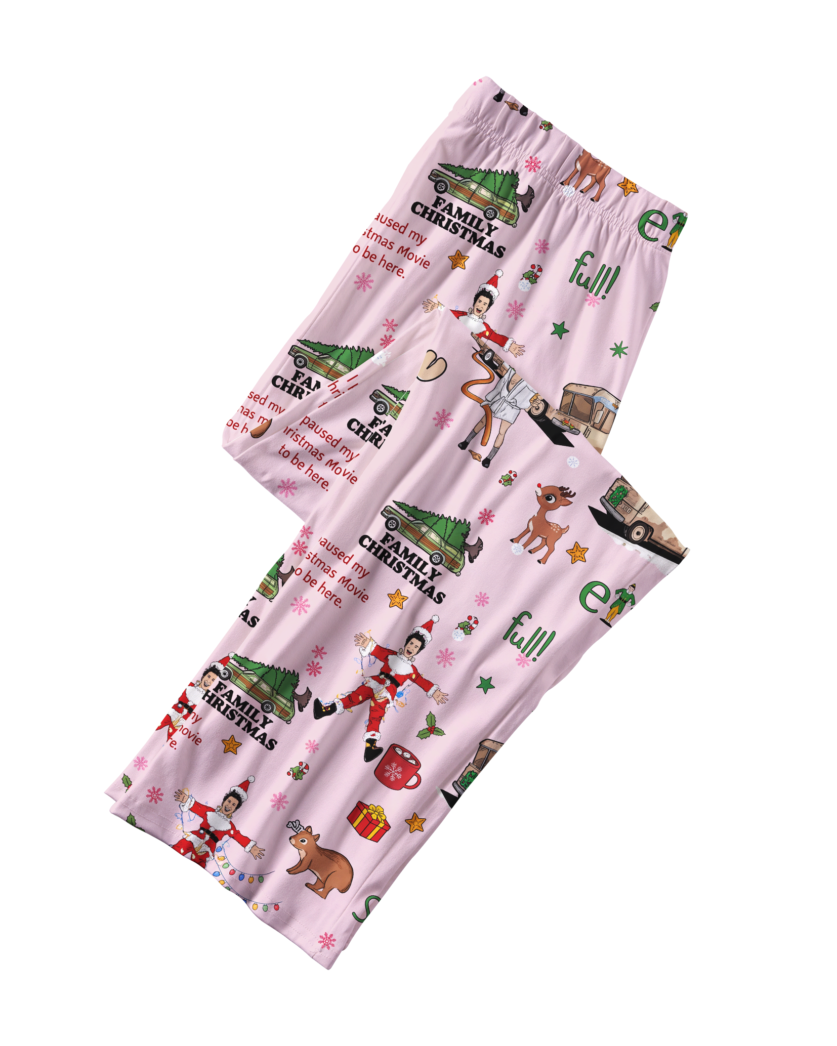TheRetroTee Pink Movie Collage Vintage Pajama Set
