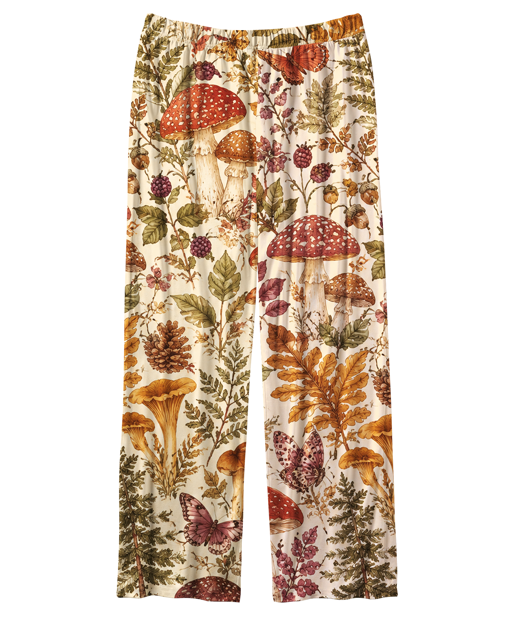 TheRetroTee Autumn Mushroom Forest Vintage Pajama Set