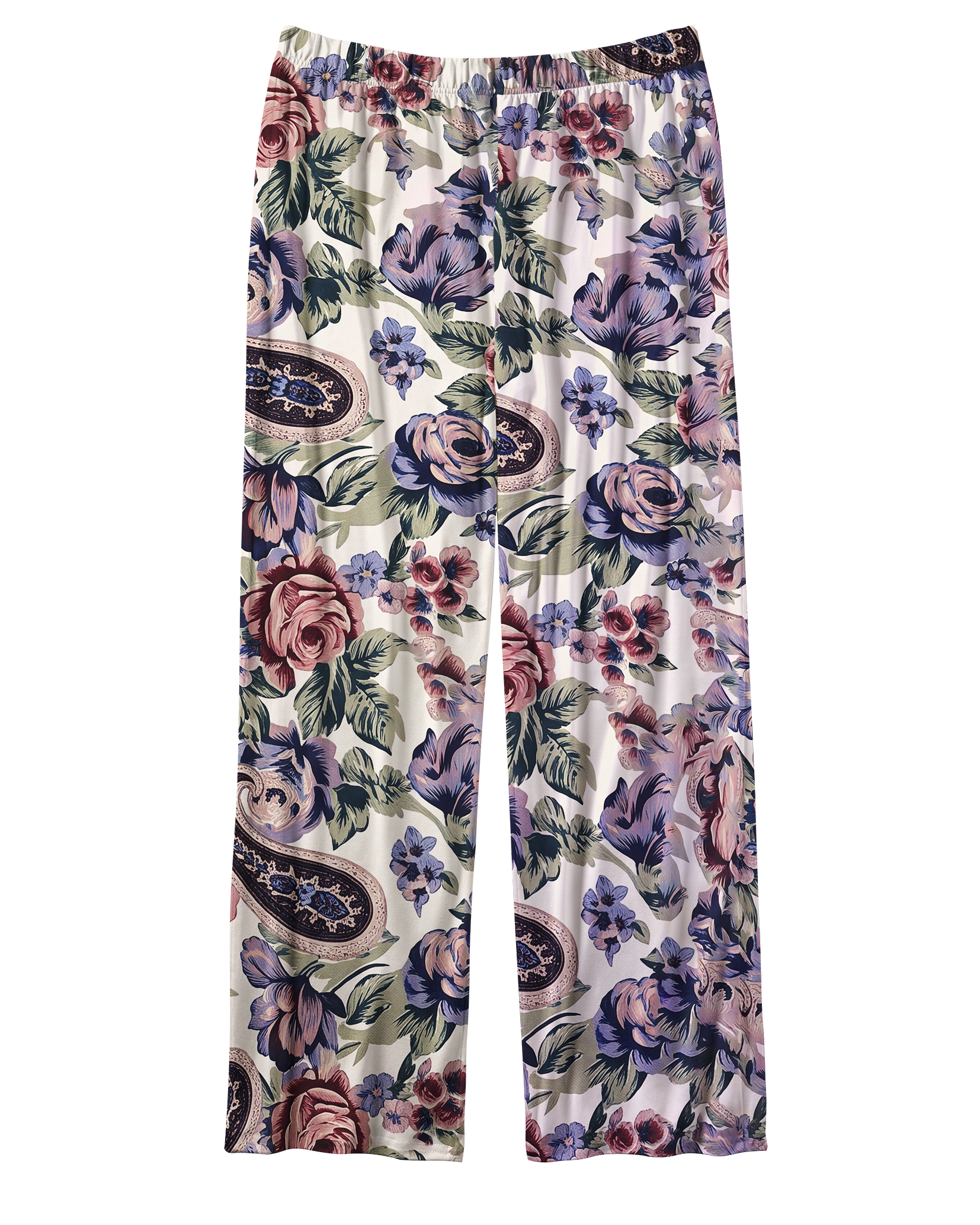 TheRetroTee Rose Paisley Floral Vintage Pajama Set