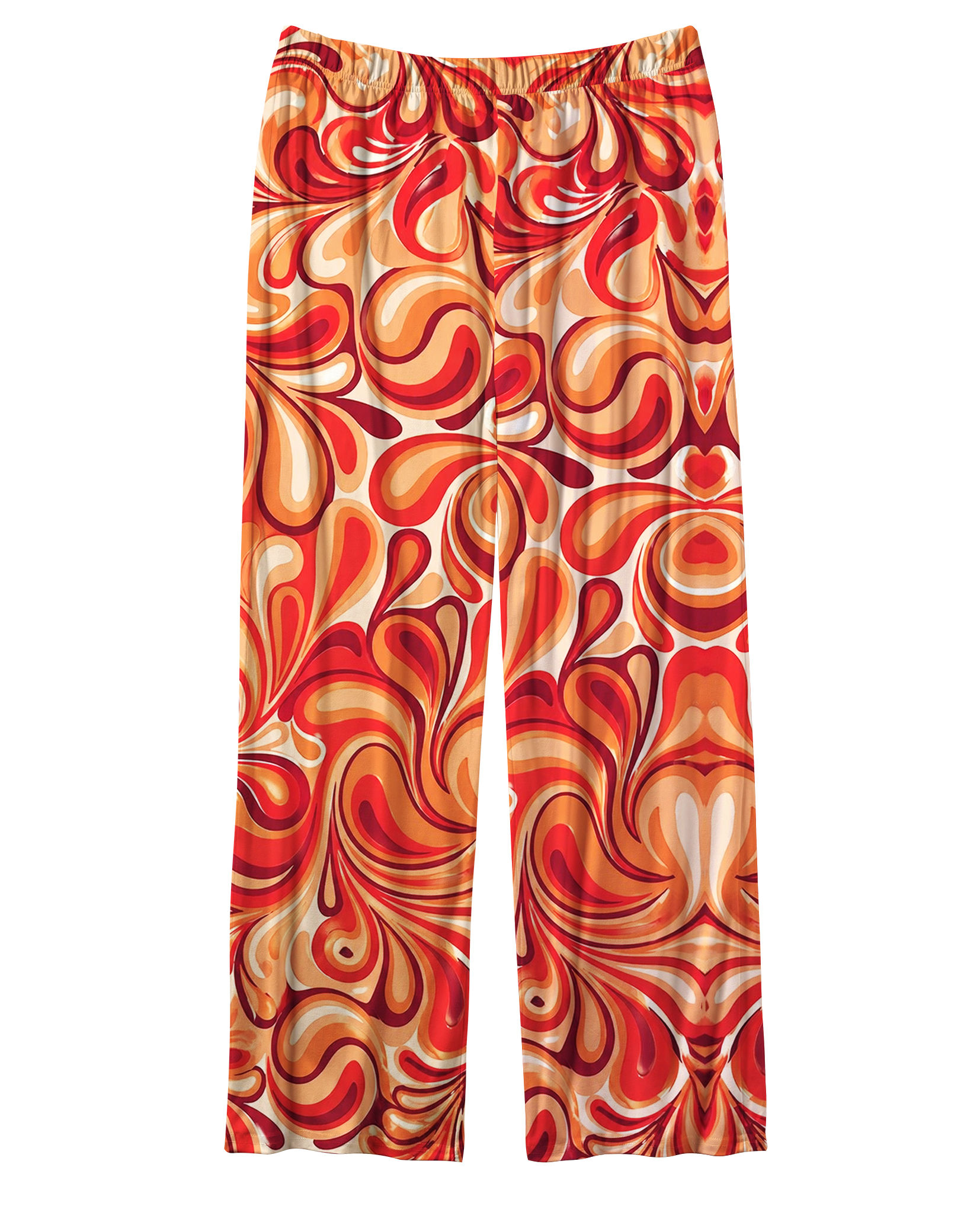 TheRetroTee 70s Psychedelic Swirl Heart Vintage Pajama Set