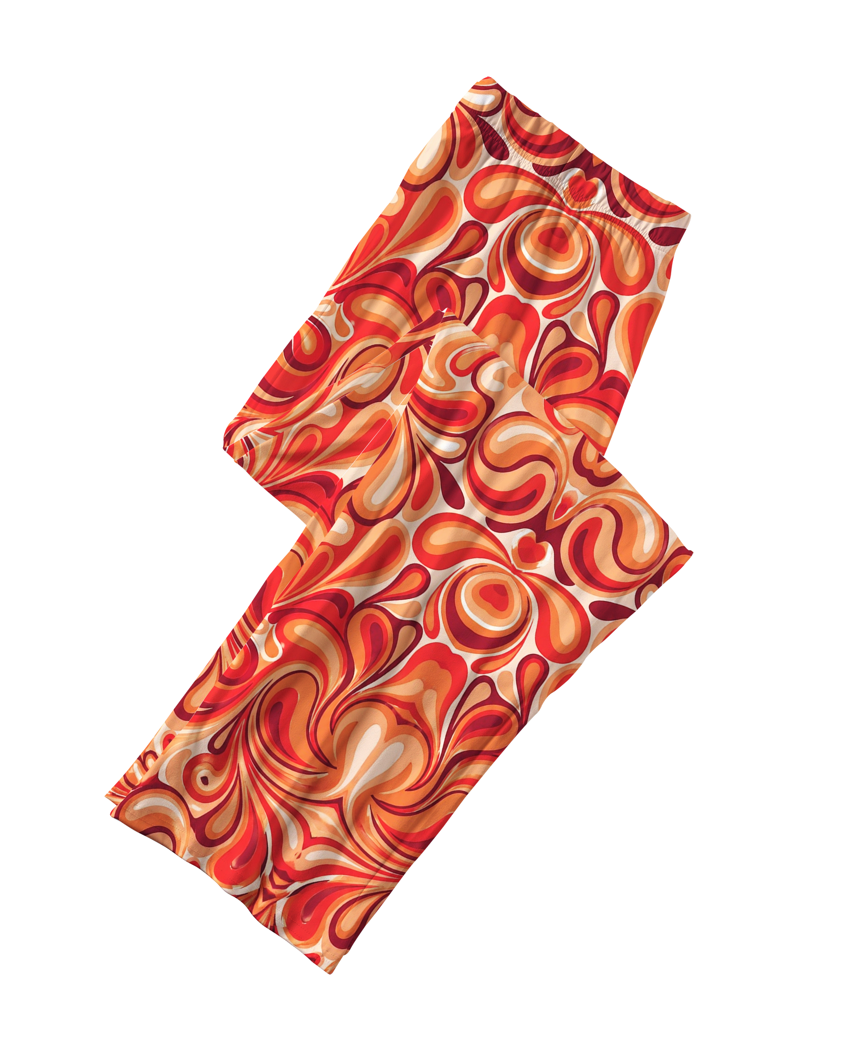 TheRetroTee 70s Psychedelic Swirl Heart Vintage Pajama Set