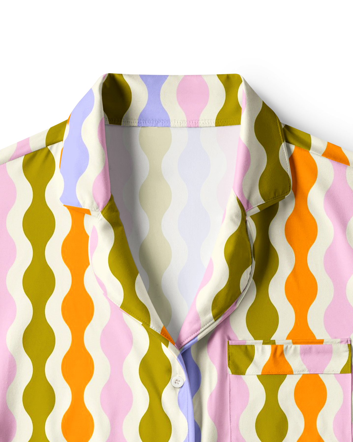 TheRetroTee Retro Wavy Stripe Groove Vintage Pajama Set