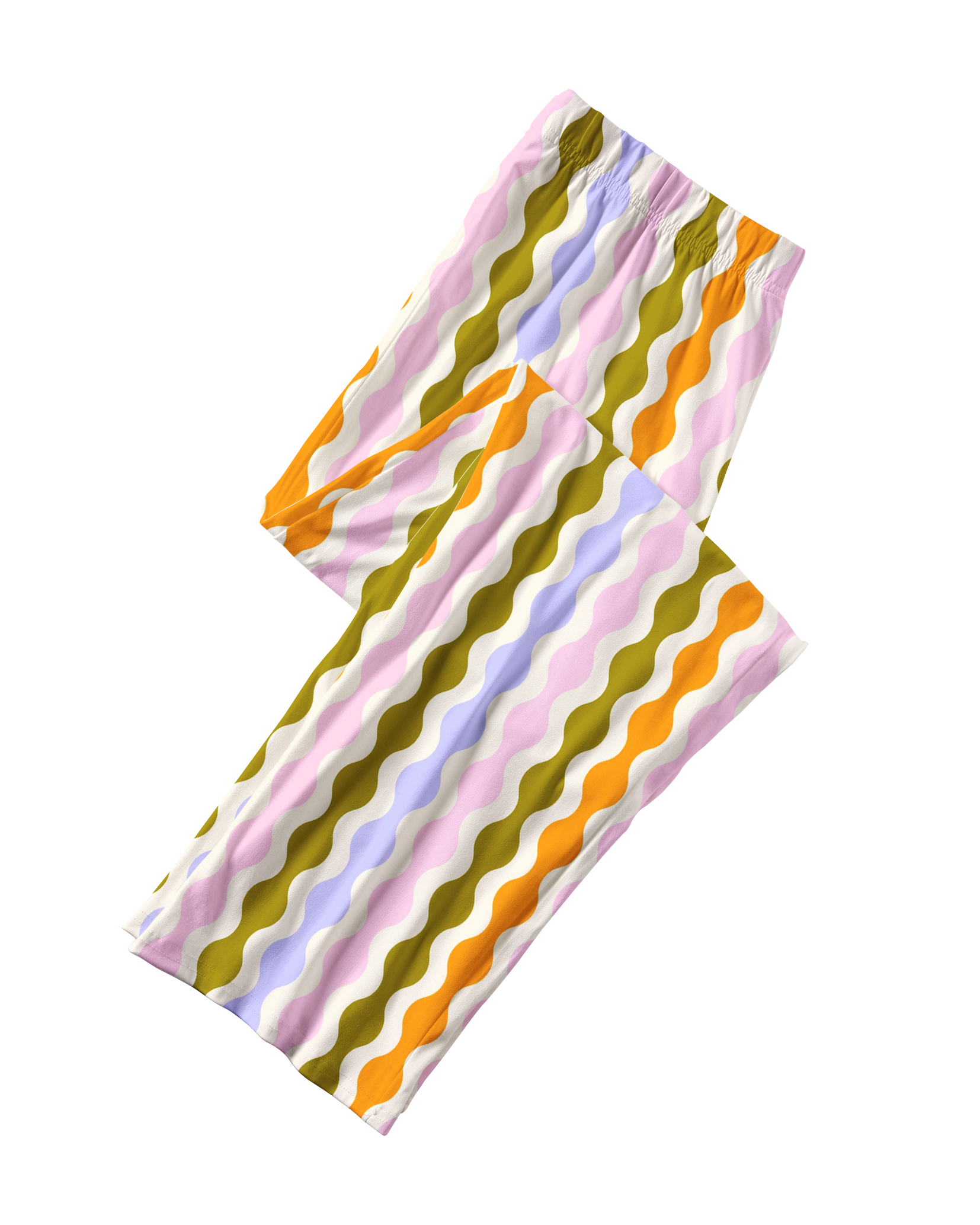 TheRetroTee Retro Wavy Stripe Groove Vintage Pajama Set