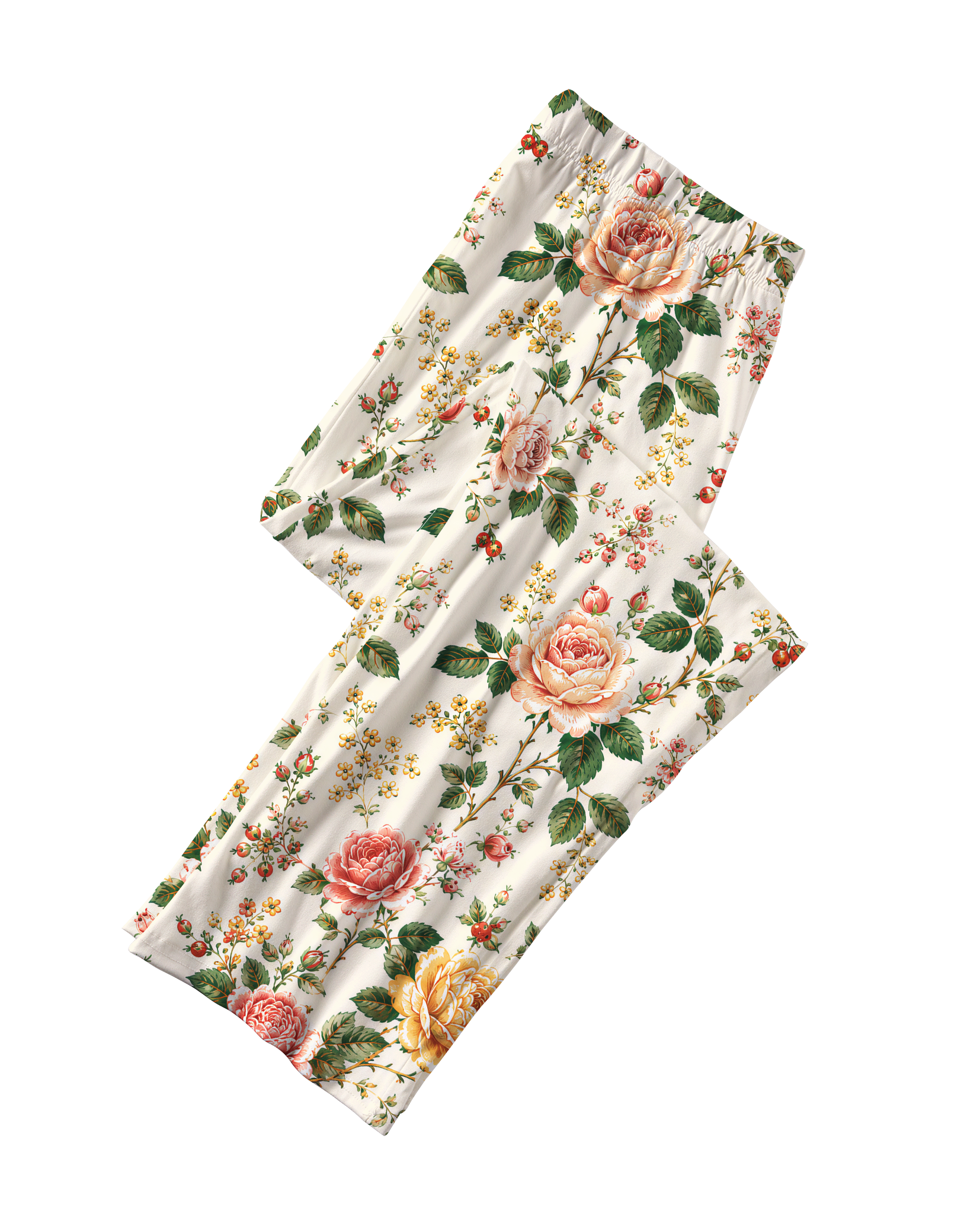 TheRetroTee Victorian Rose Garden Vintage Pajama Set