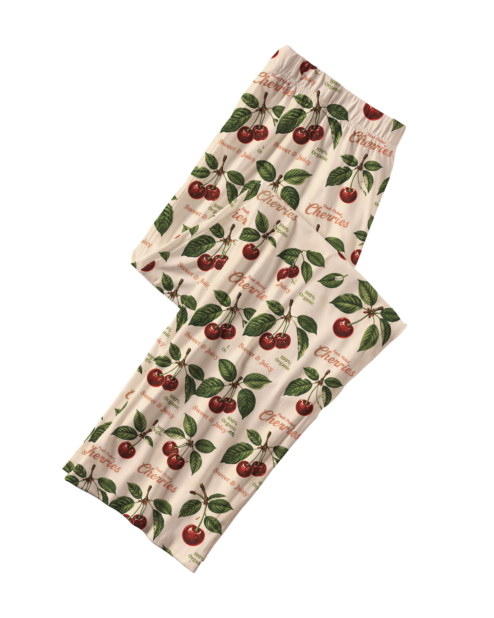 TheRetroTee Cherry Fruit Vintage Pajama Set