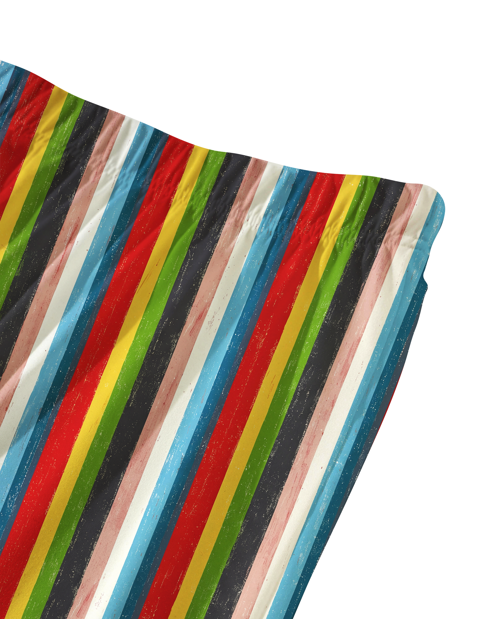 TheRetroTee Rainbow Distressed Stripe Vintage Pajama Set