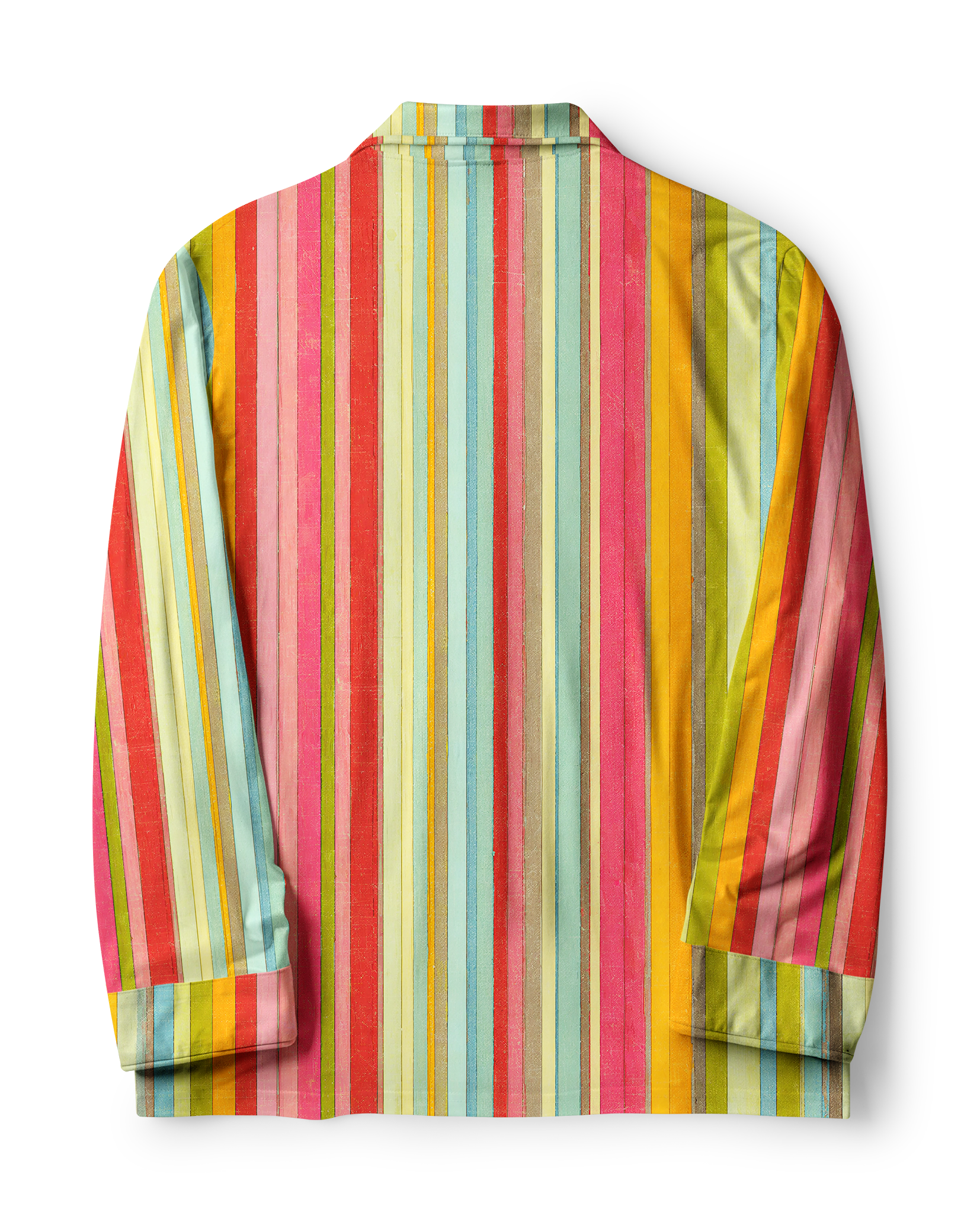 TheRetroTee Pastel Multi Stripe Vintage Pajama Set