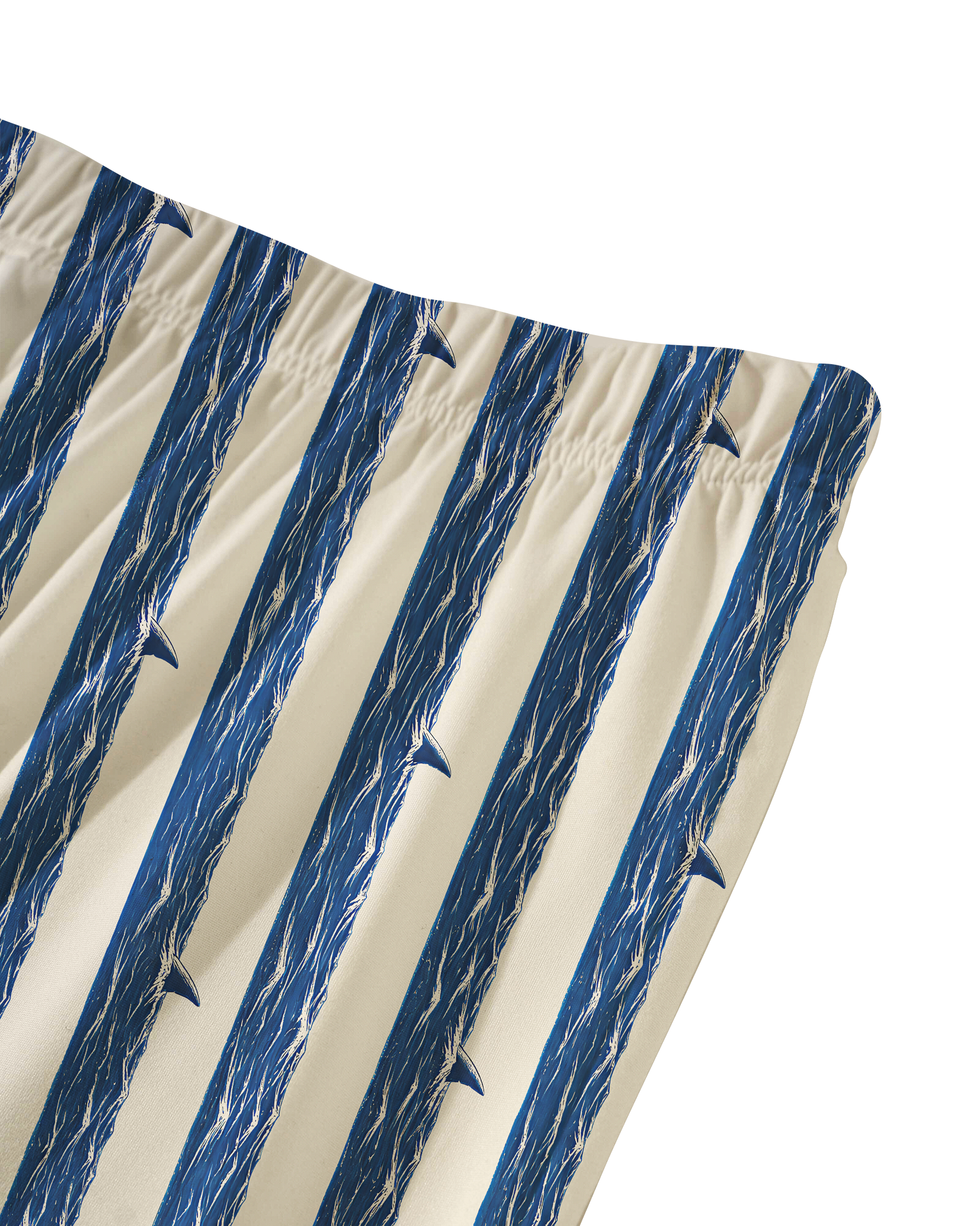 TheRetroTee Shark Wave Stripe Vintage Pajama Set