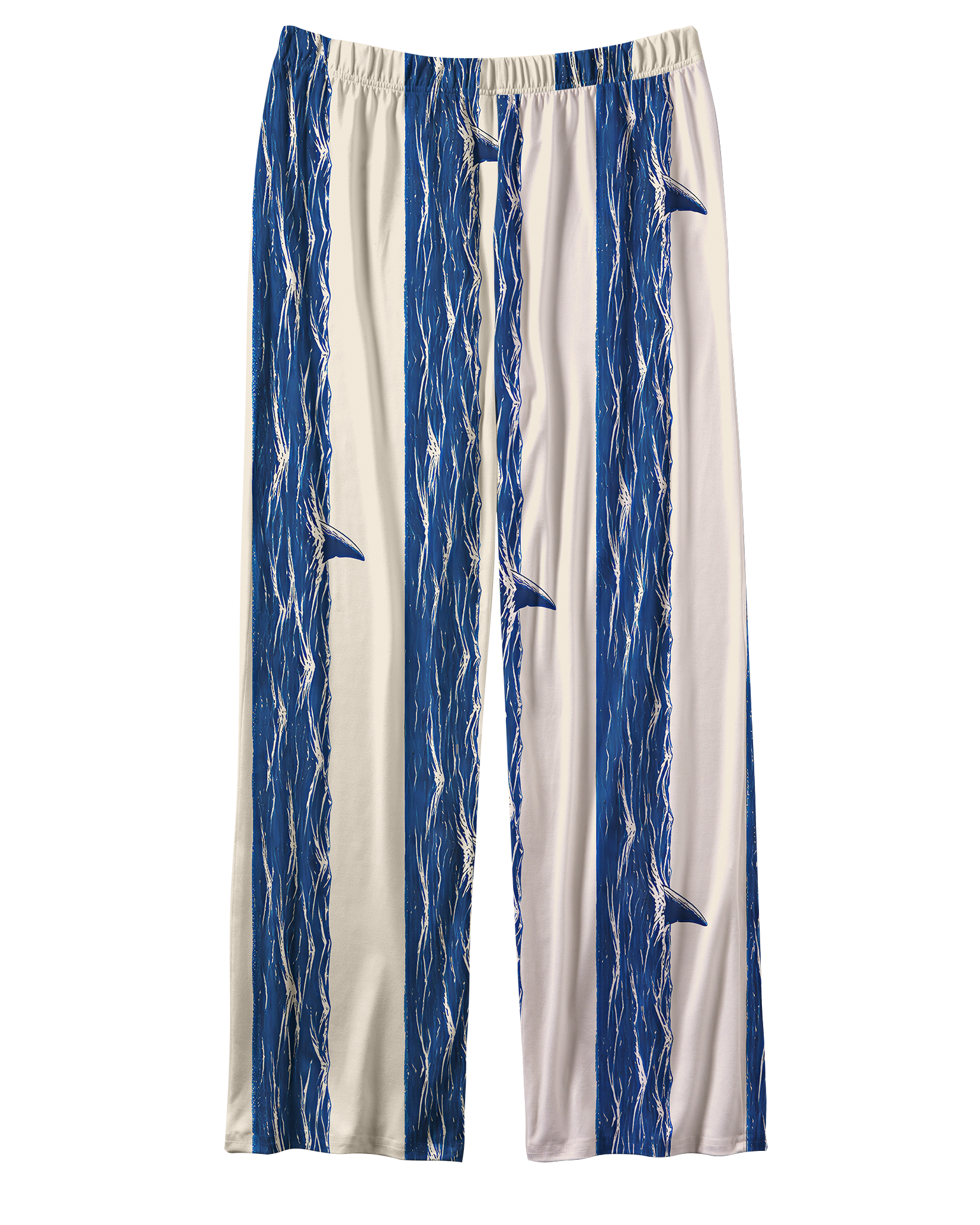 TheRetroTee Shark Wave Stripe Vintage Pajama Set