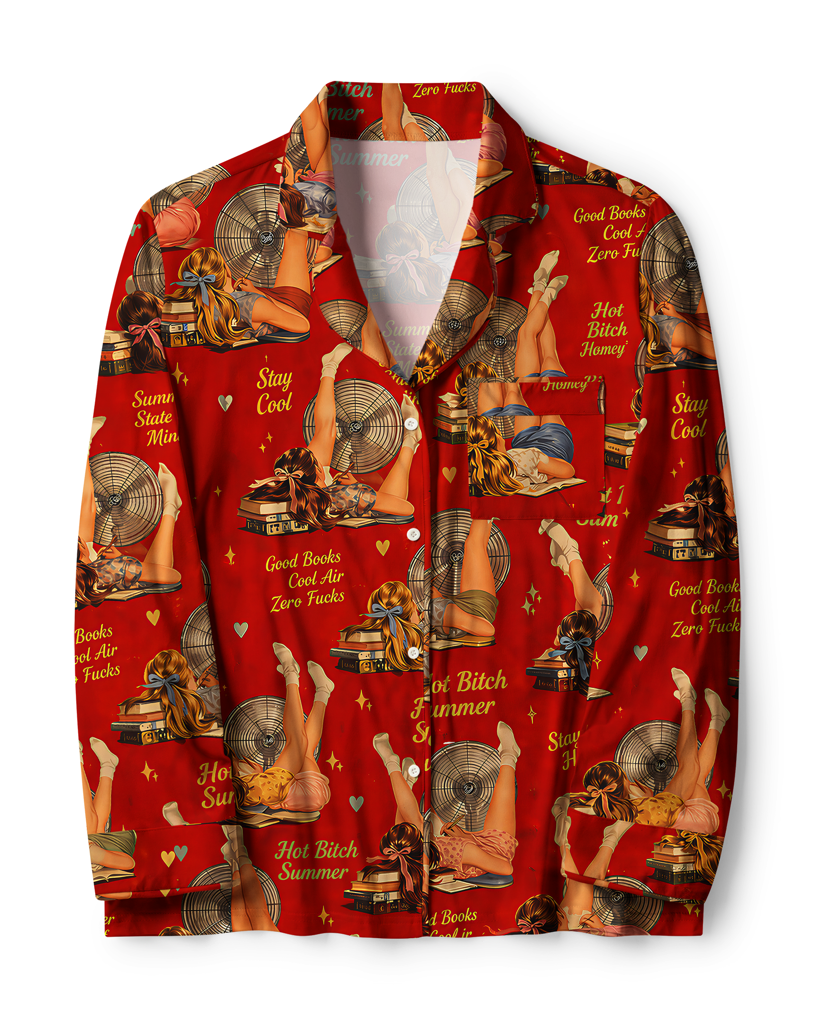 TheRetroTee Summer Pin Up Girl Vintage Pajama Set