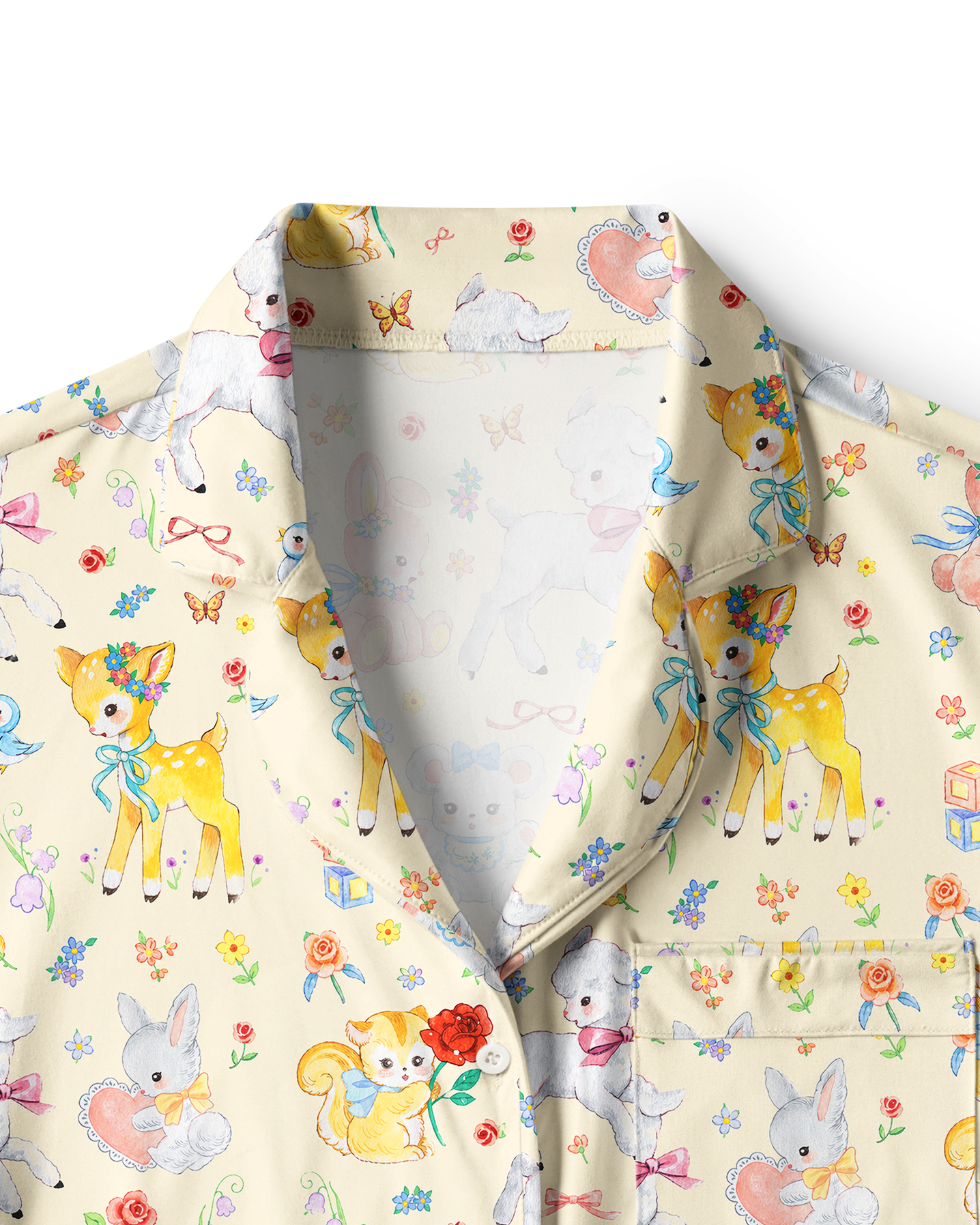 TheRetroTee Cute Forest Baby Animal Vintage Pajama Set