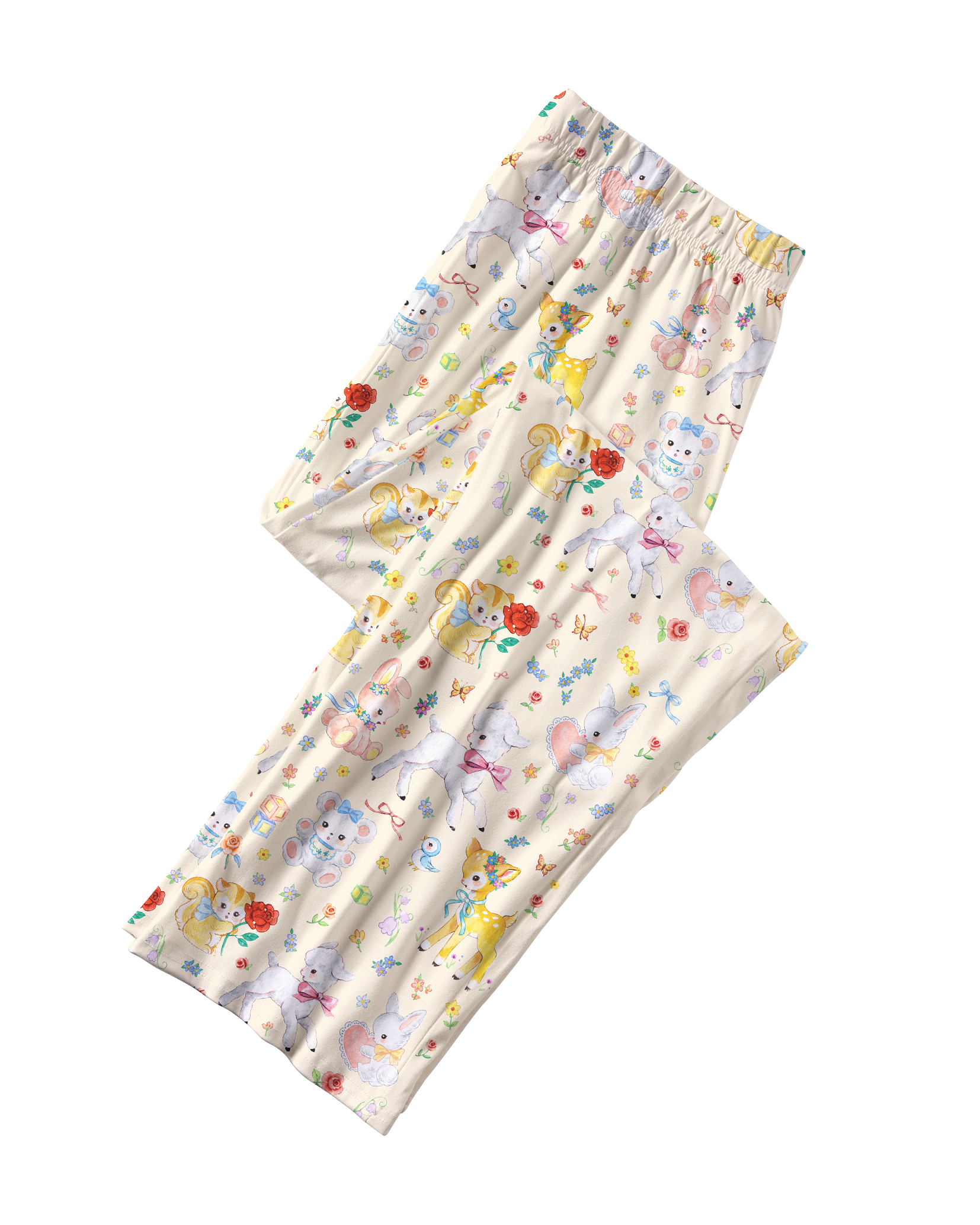 TheRetroTee Cute Forest Baby Animal Vintage Pajama Set
