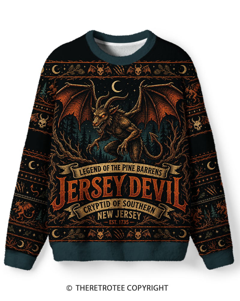 TheRetroTee Jersey Devil Legend Sweater