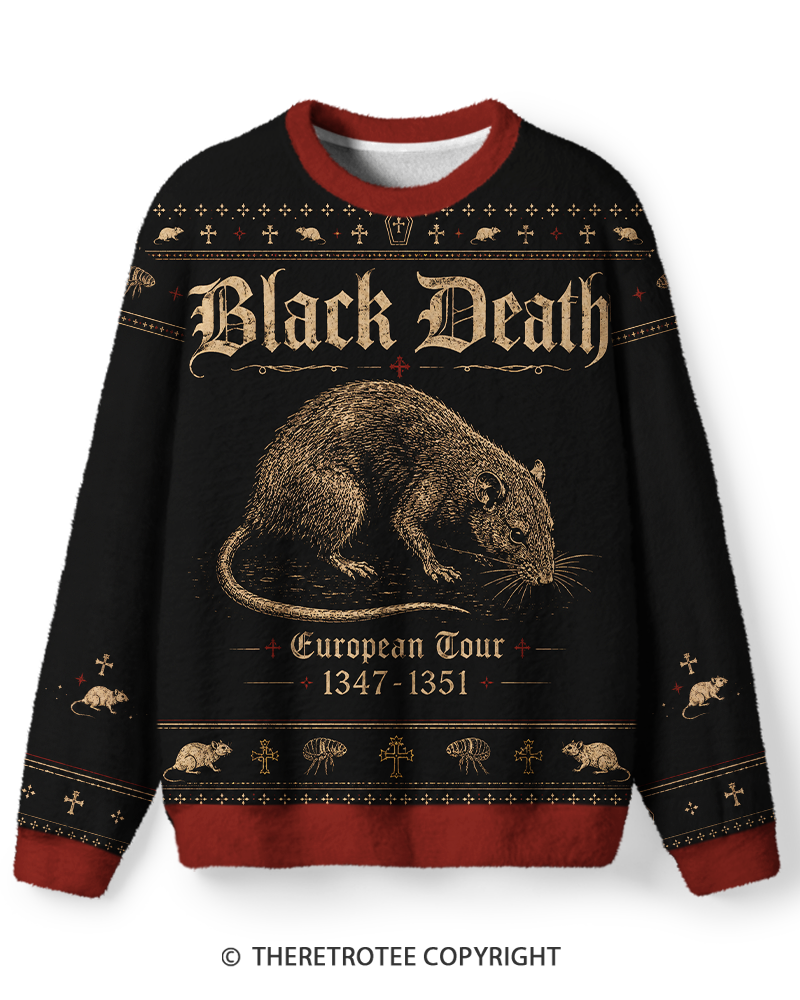 TheRetroTee Black Death Historical Sweater