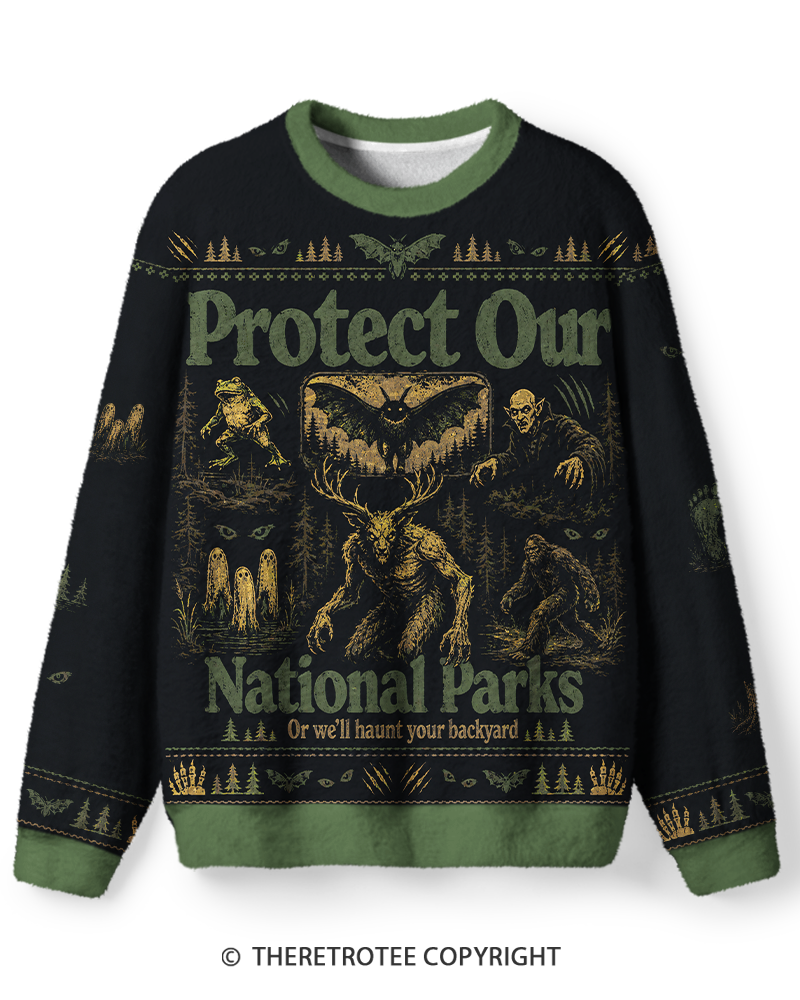 TheRetroTee Cryptid National Parks Sweater