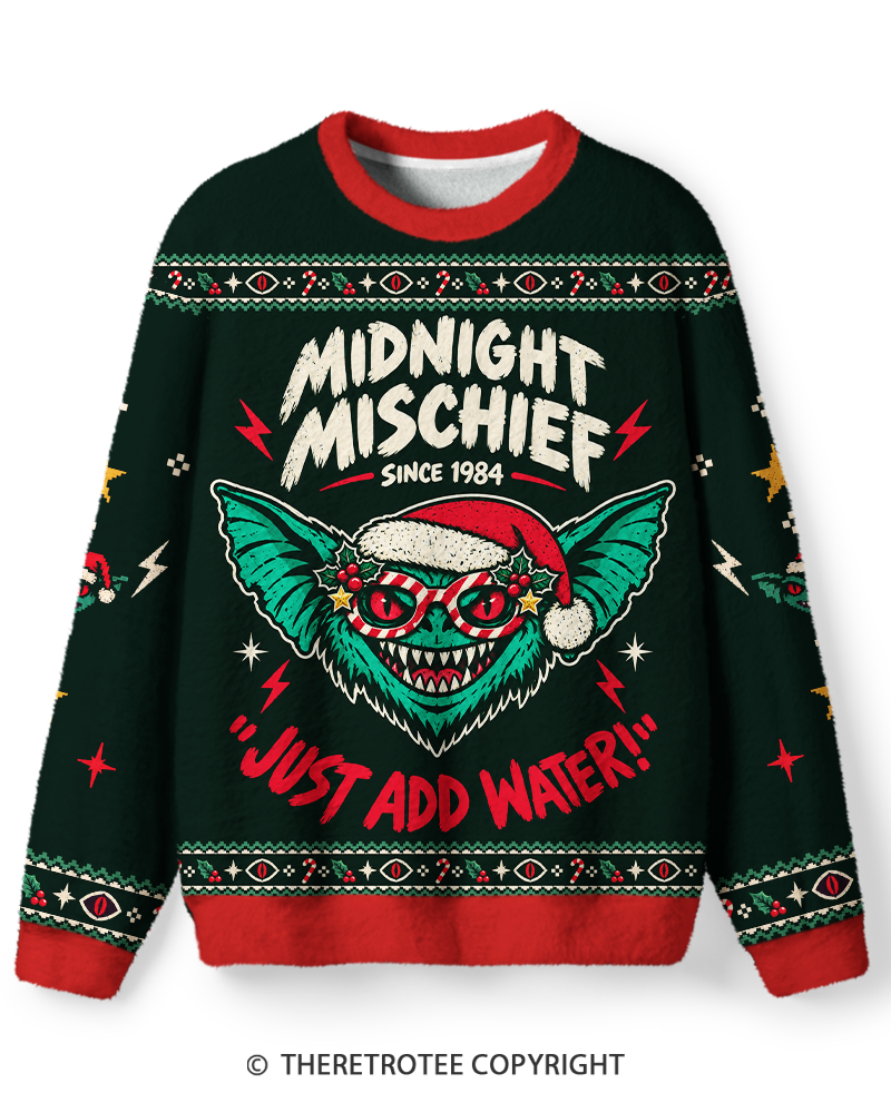 TheRetroTee Christmas Mischief Creature Sweater