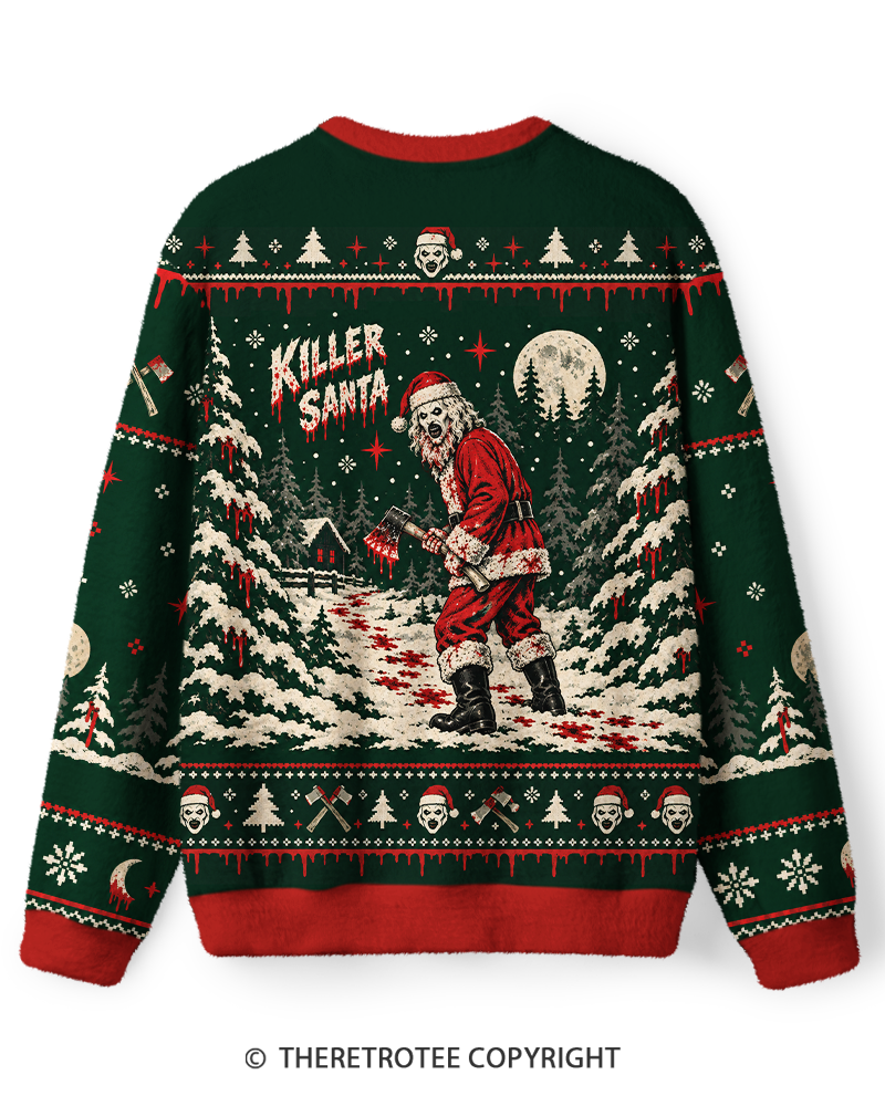 TheRetroTee Killer Santa Christmas Sweater