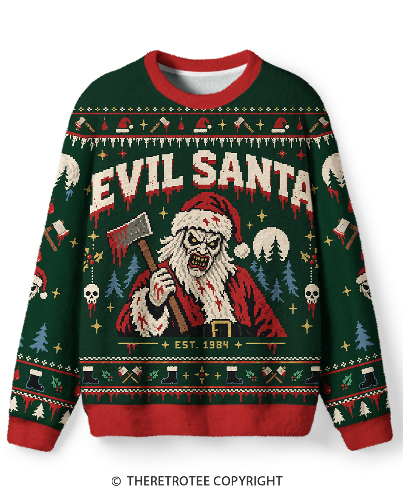 TheRetroTee Evil Santa Sweater