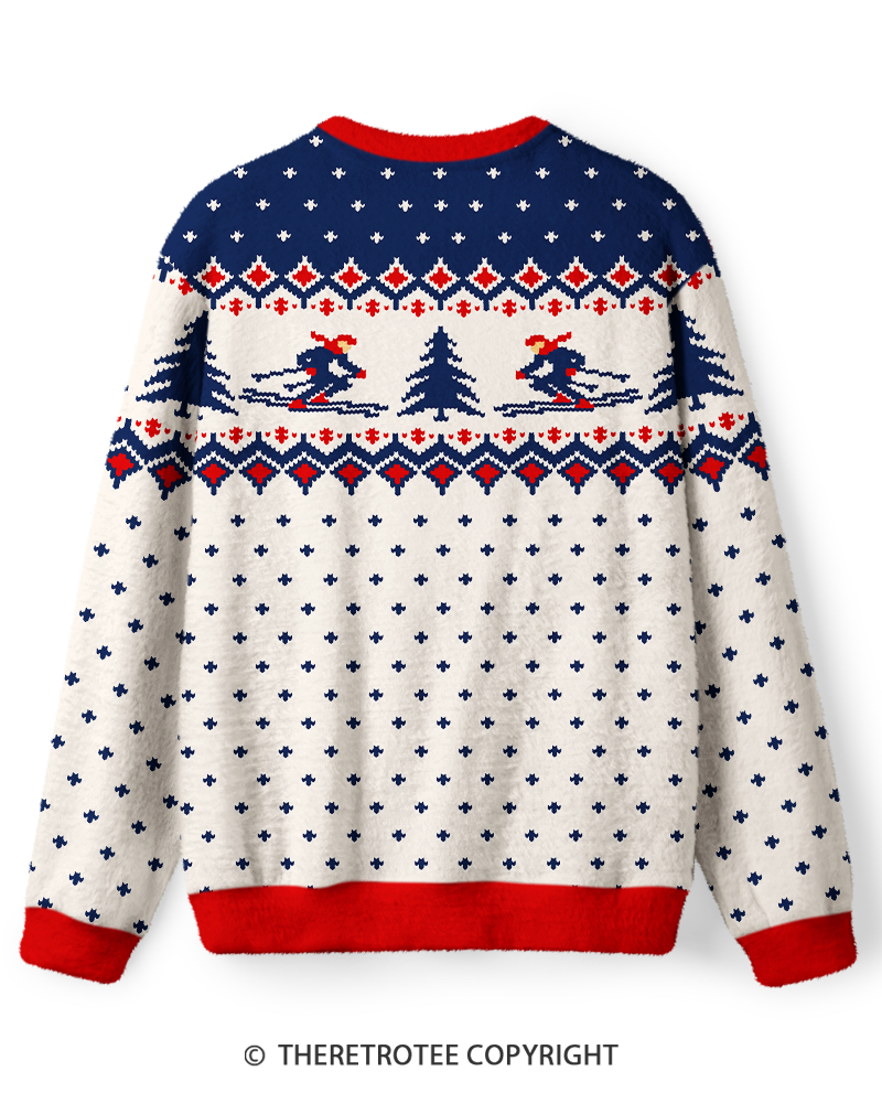 TheRetroTee Vintage 1960s Alpine Ski Christmas Sweater