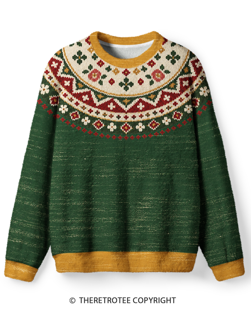 TheRetroTee Vintage Tudor Floral Sweater