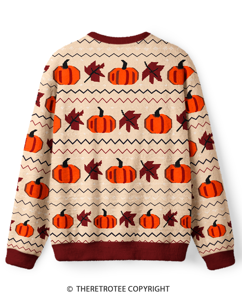 TheRetroTee Retro Pumpkin Maple Sweater